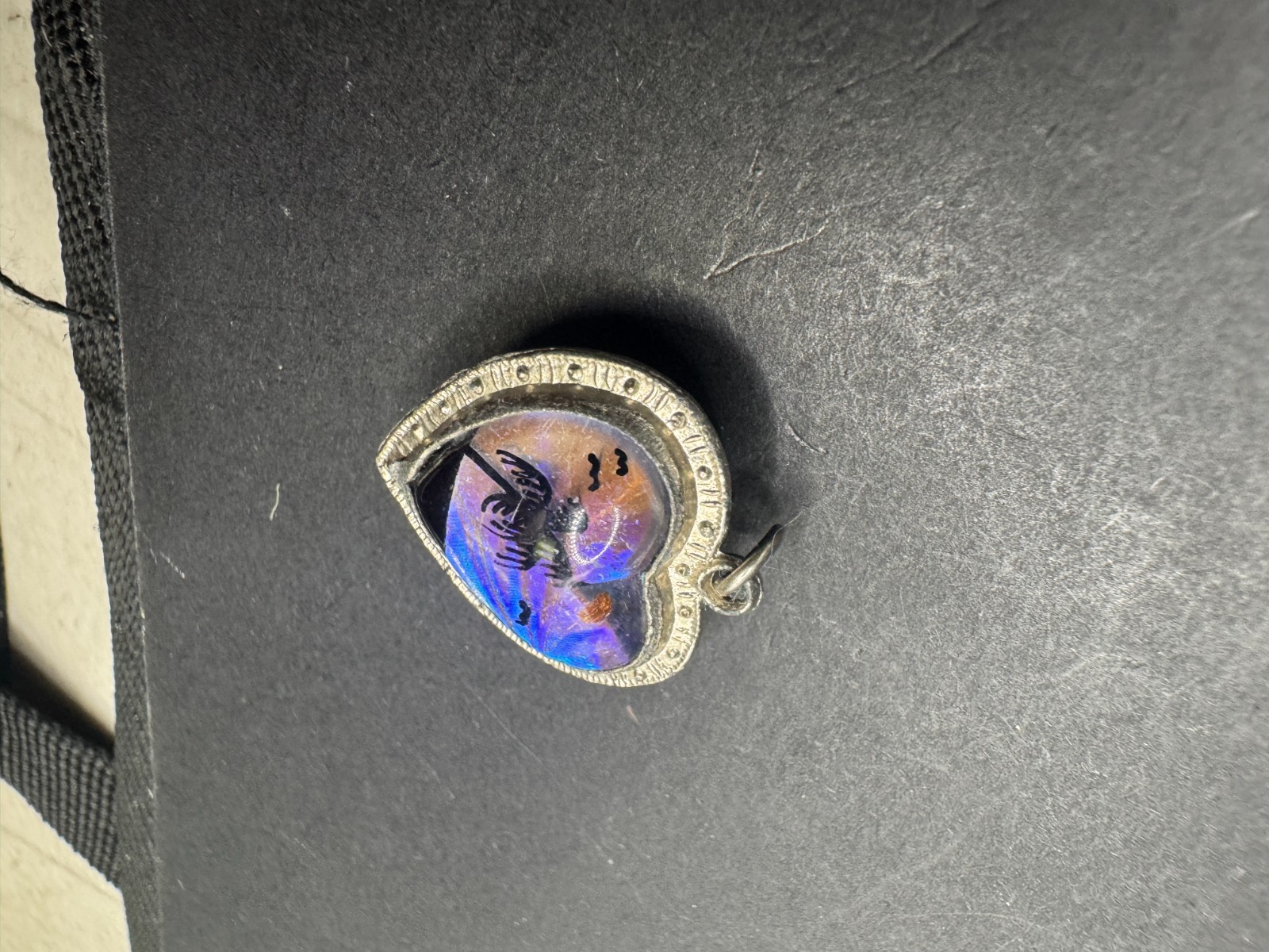 Double Sided Butterfly Wing Heart Charm Flamingo & Beach Charm