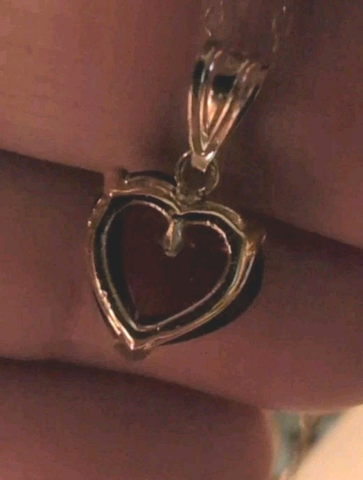 14 k Yellow gold and 4.5 ct cabochon tourmaline heart pendant