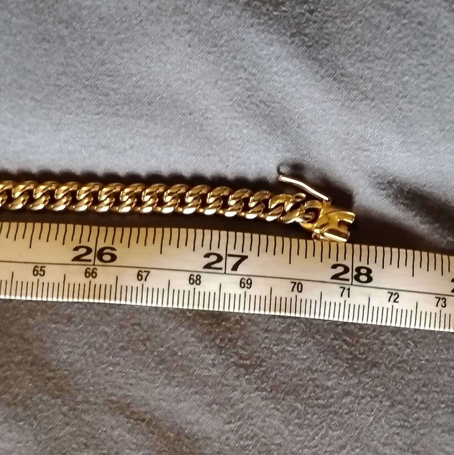 SPCY Brand Yellow Gold Curb Link Chain Necklace 28″ Long
