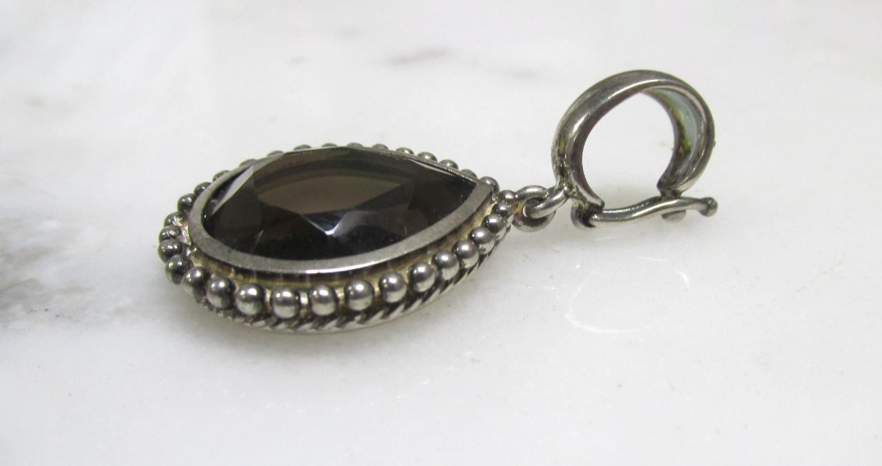 Small Sterling Silver Unknown Stone Dangle Pendant ~ 8.6g ~ 12-G872