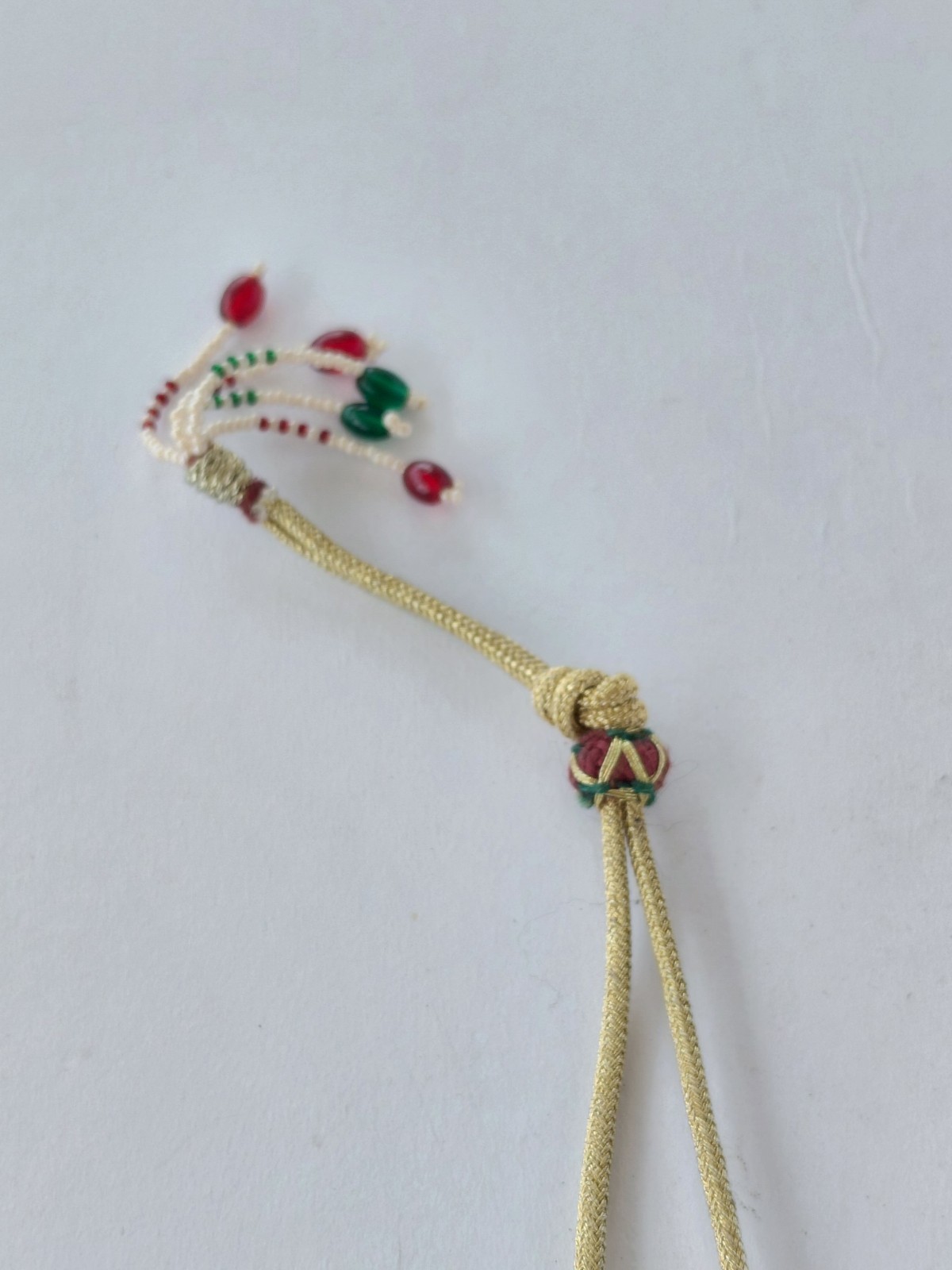 Vintage Necklace Kundan Polki Traditional Indian Wedding Gold Tone Multicolor
