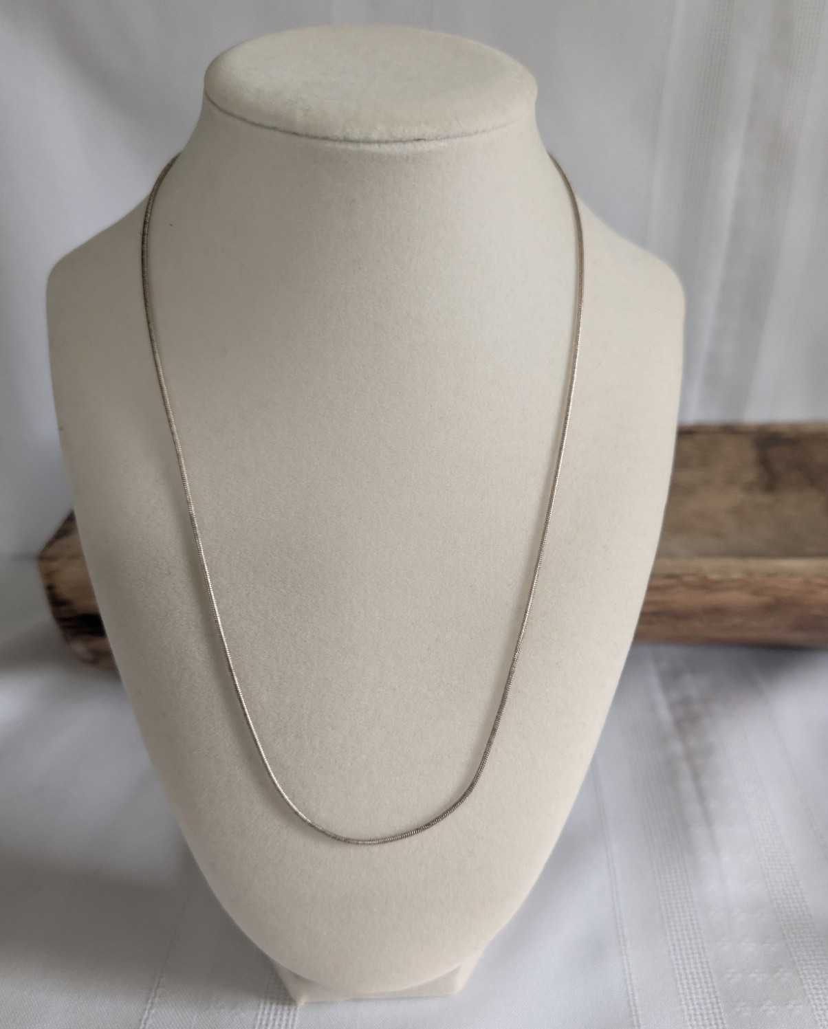 Sterling Silver Snake Chain Necklace 19 inch Lobster Clasp