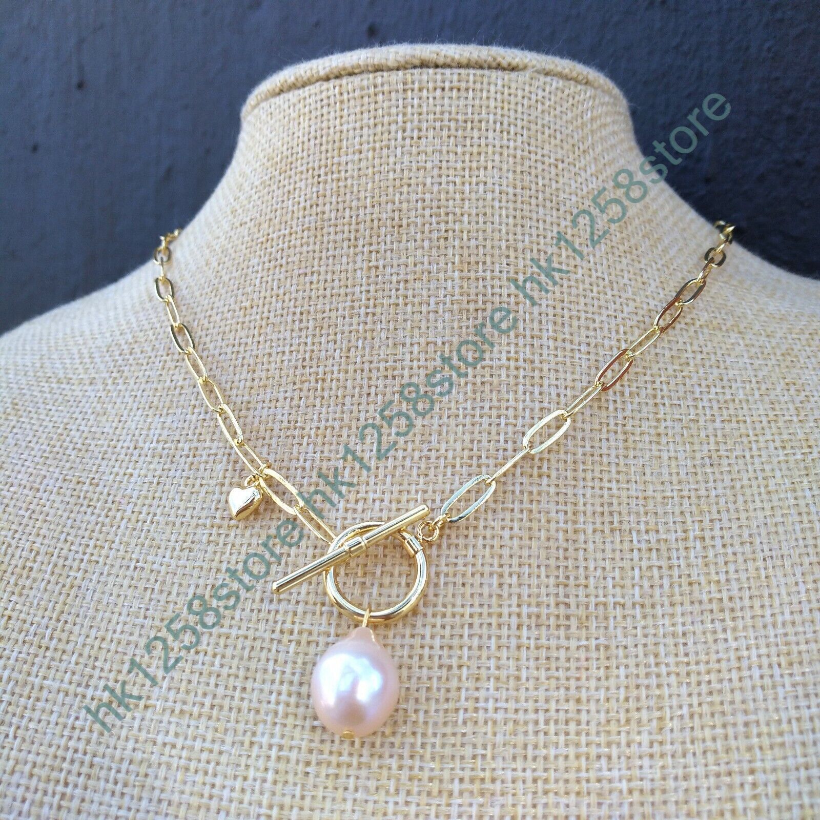 18″ AAAA+ South Sea Pink 9-12mm Pendant Pearl Necklace 14K Gold P