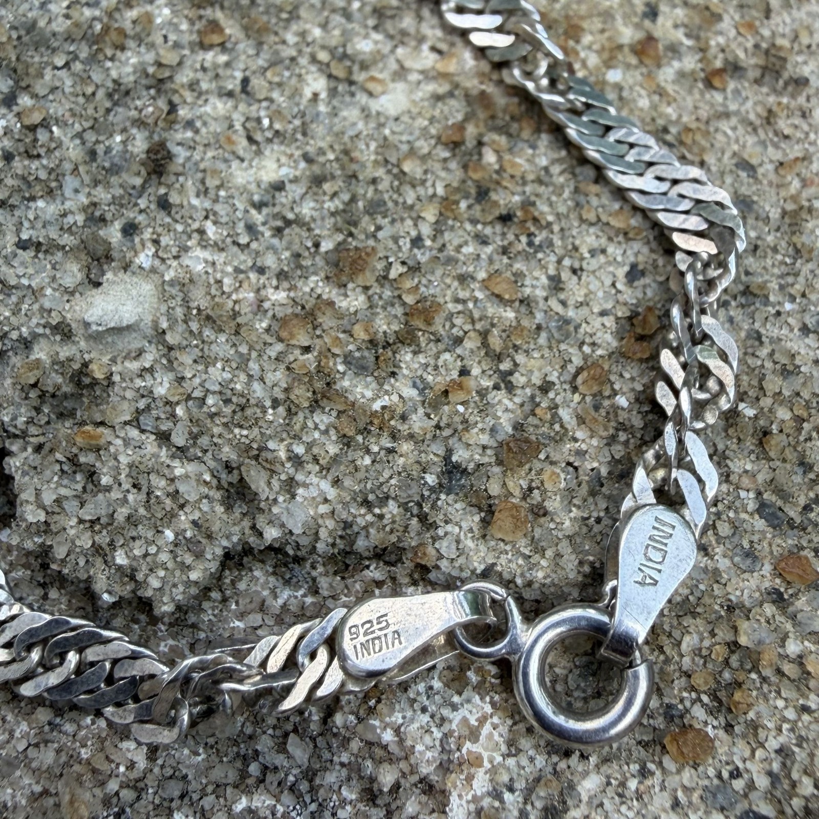 925 Sterling Silver Singapore Twisted Curb Link Chain Necklace 17″ Minimalist