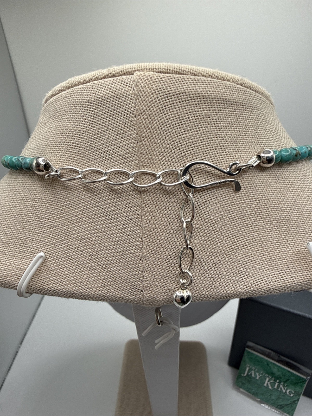 Jay King Natural Mongolian Spider Web Turquoise 925 Necklace NWT Orig. $248