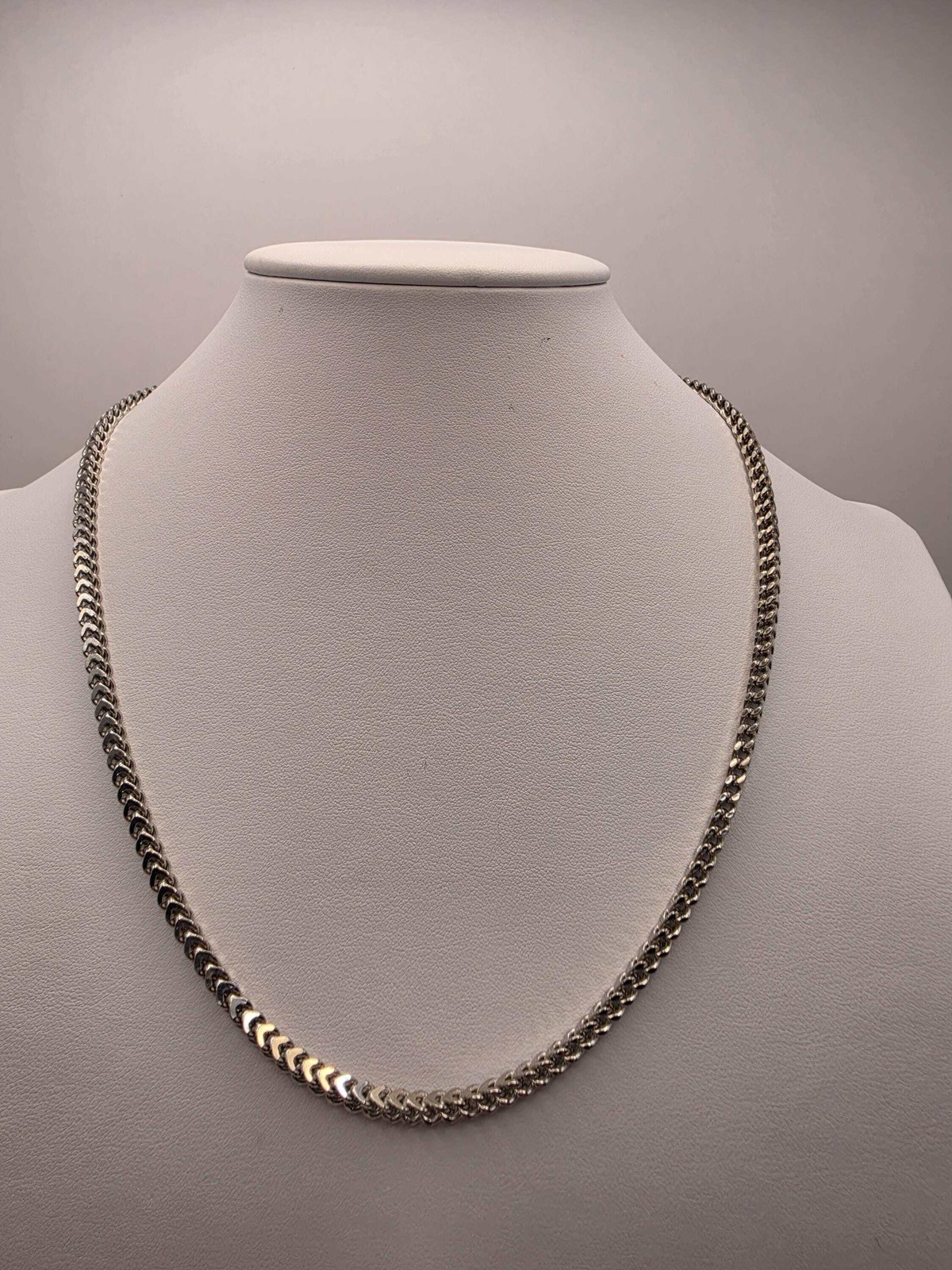 Sterling Silver Franco Chain Necklace | 925 Silver 3mm Chain 20 Inch