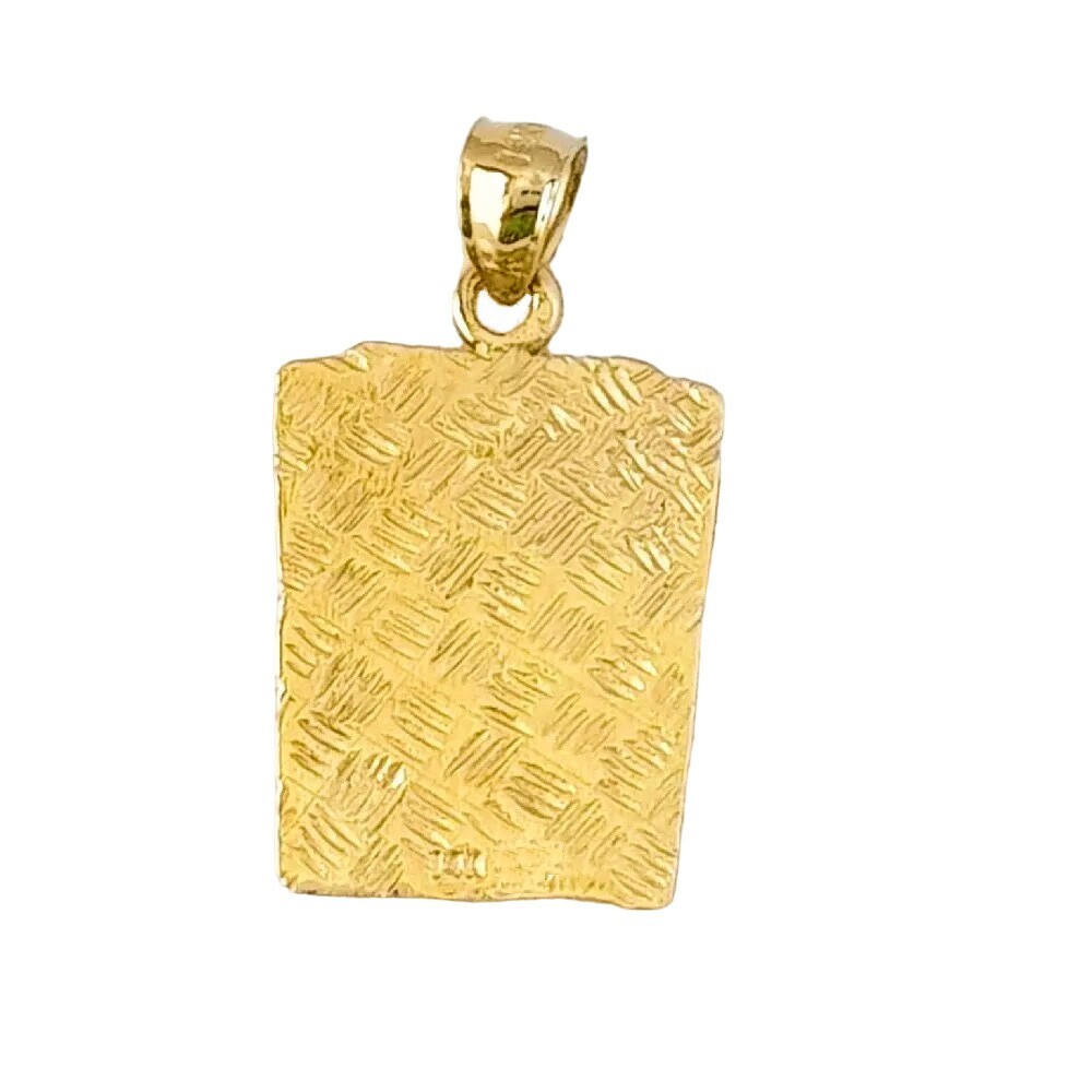 14K Yellow Gold Ace and Jack Playing Cards Pendant / Charm, Made in USA