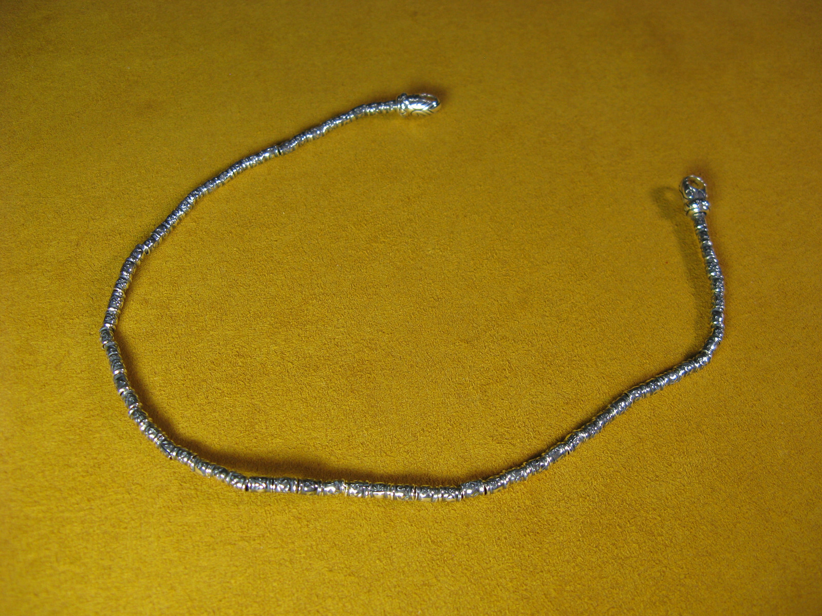 BARBARA BIXBY BEAD STRAND NECKLACE CHAIN BRACELET EXTENDER Silver Barrel 10.5