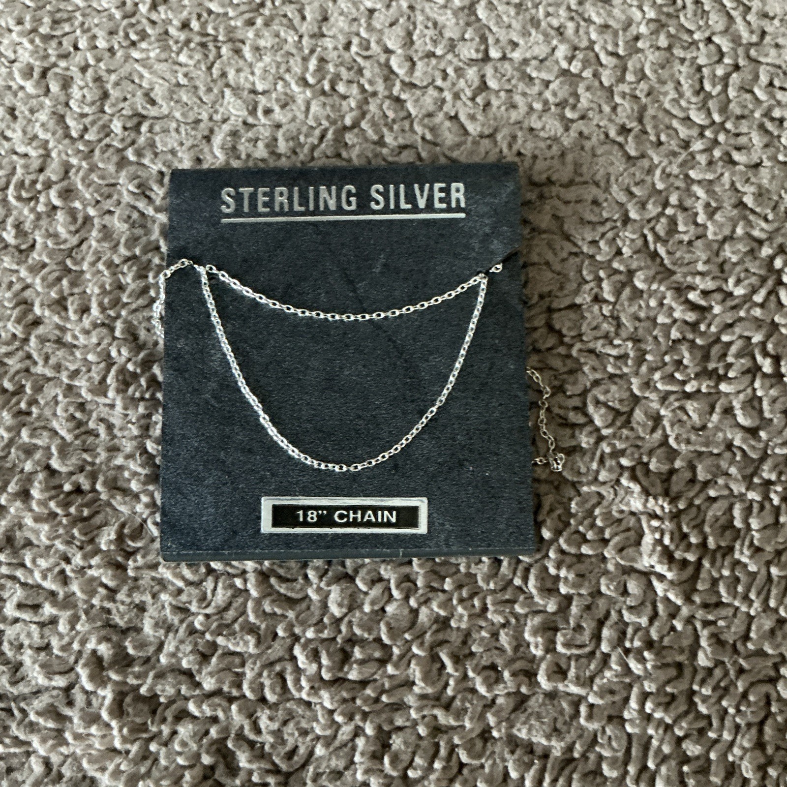 Kohl’s Signed 925 Sterling Silver 18in Cable Chain Necklace Spring Ring
