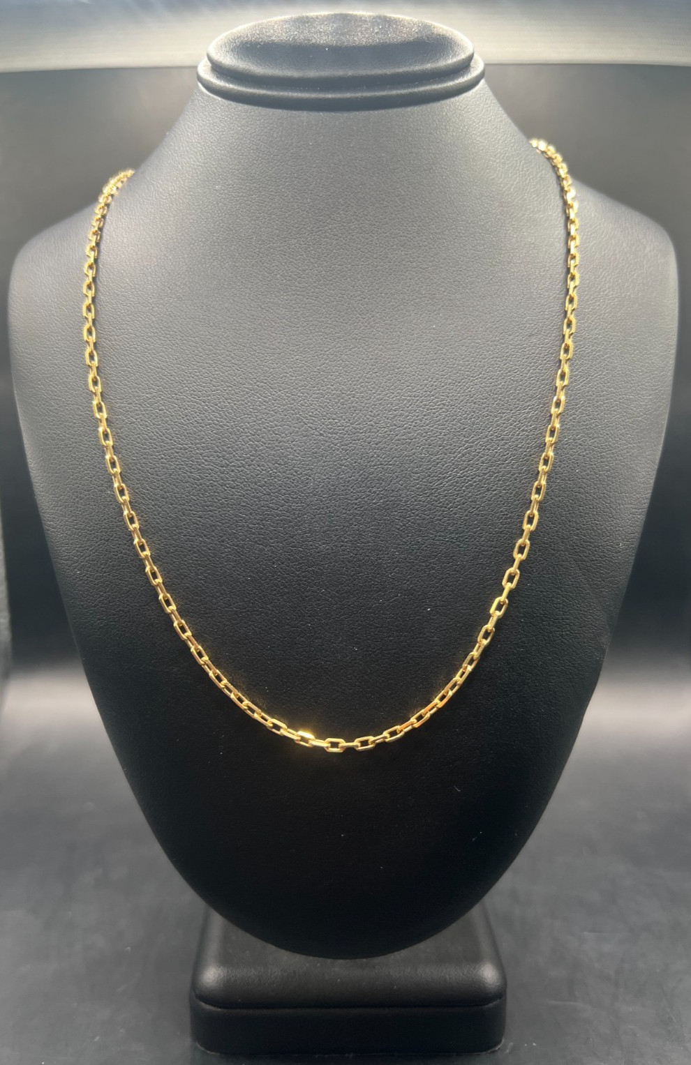 18K Yellow Gold Paperclip Link Chain Necklace 8.5Grams, 24Inches, 2mm