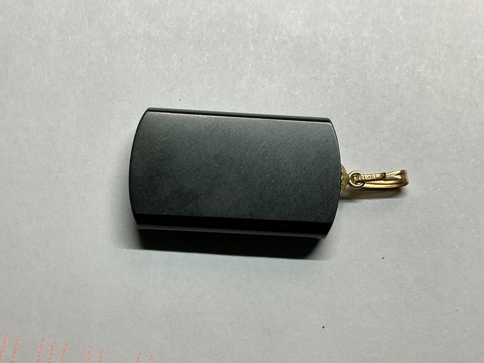 🌸 Black Agate & Opal Gemstone 14k Gold Filled Rectangle Pendant 🌸