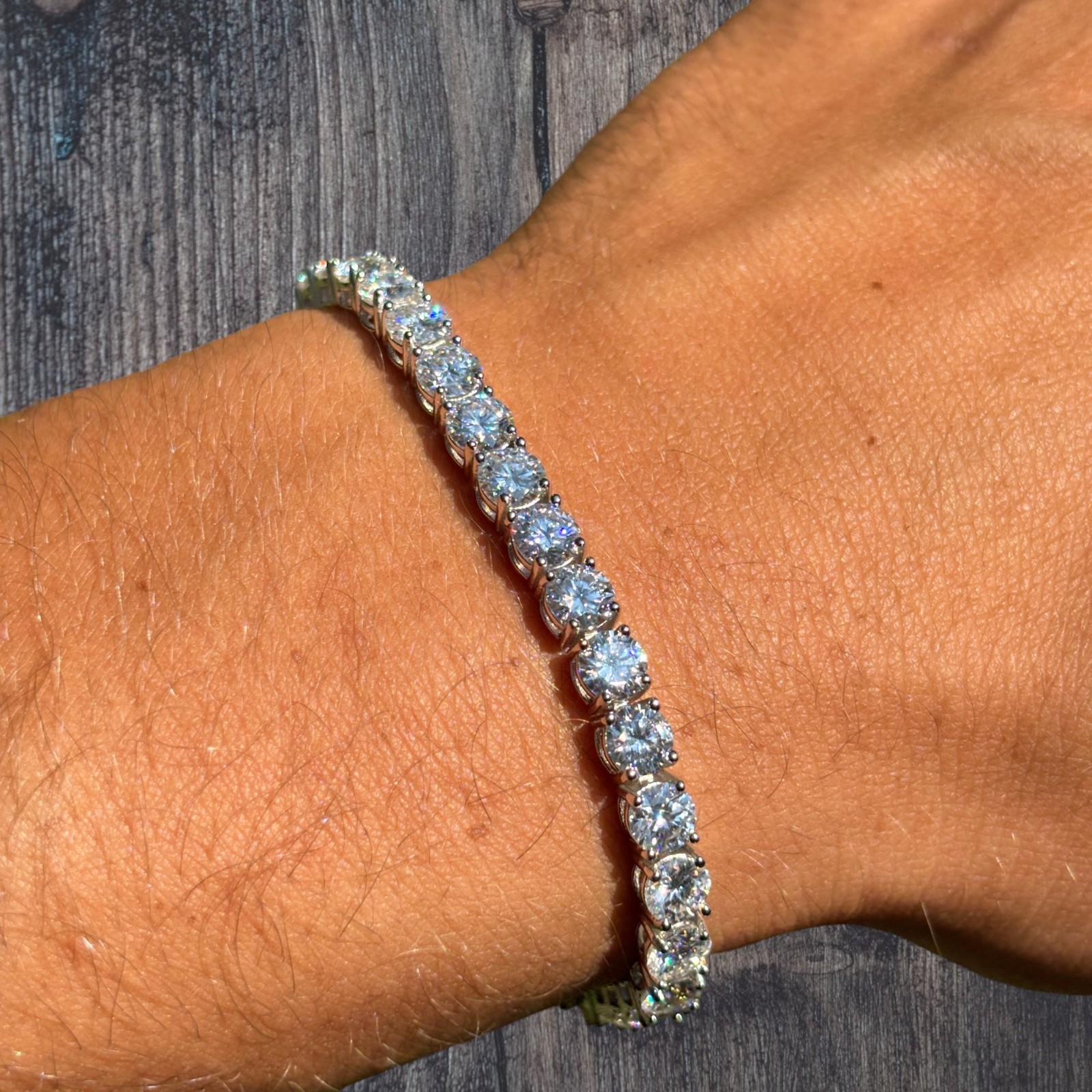 5mm Tennis Bracelet – Moissanite Or CZ – 925 Silver or 14k Gold/Rose Vermeil