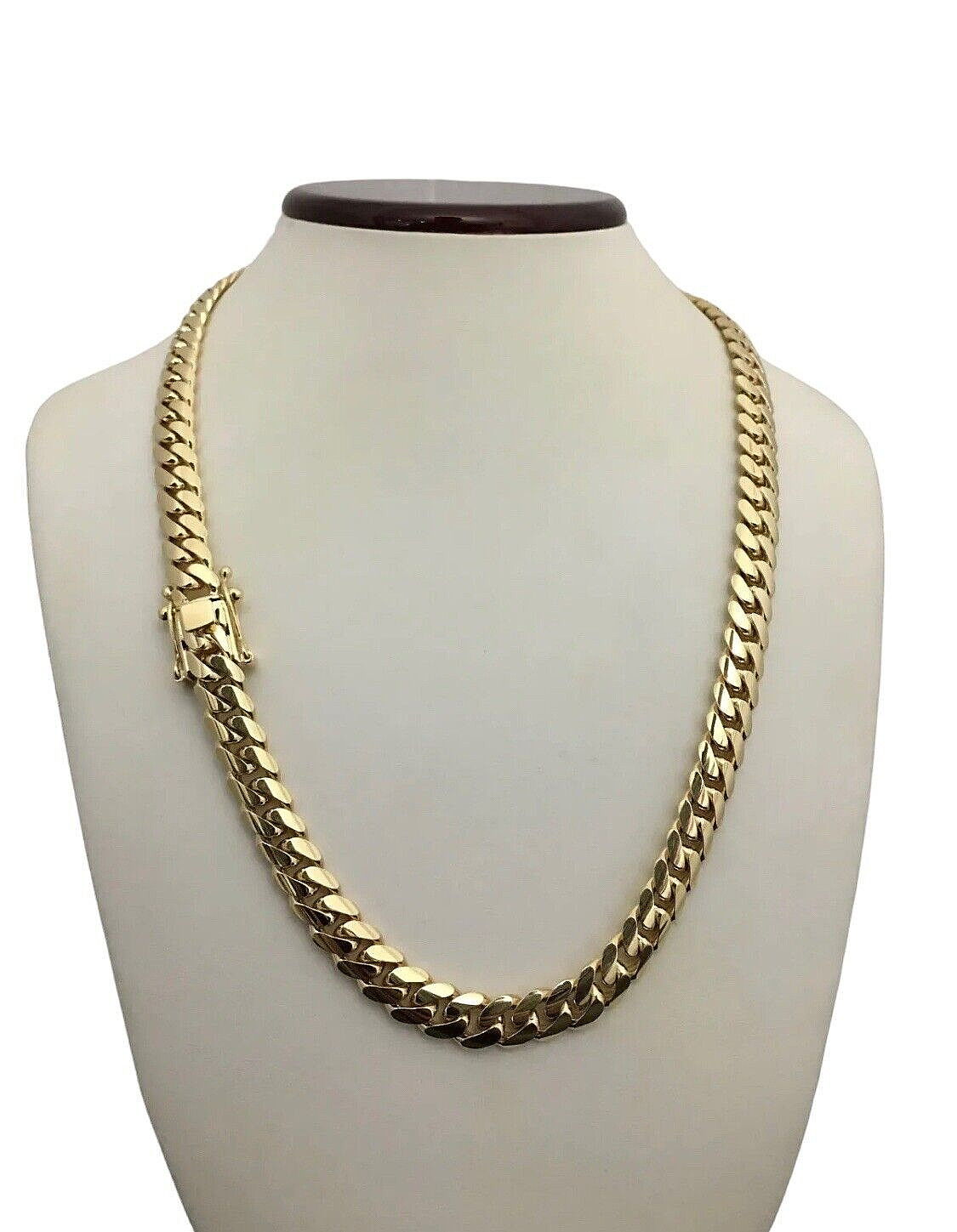 Real 14k Solid Yellow Gold 9mm Miami Cuban Link Chain Necklace 24″ 112 Grams