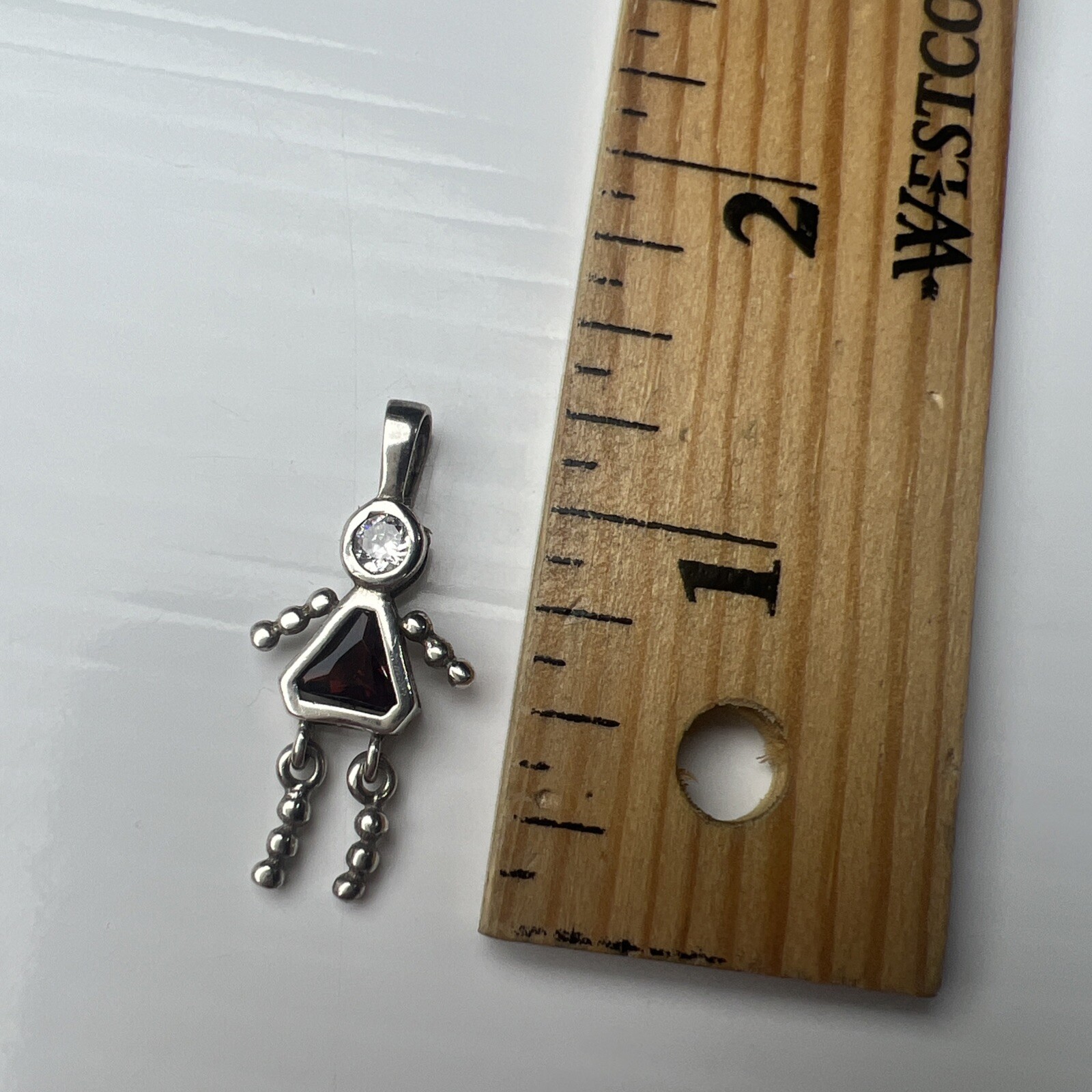 925 Sterling Silver Cubic Zirconia Pendant Amber Yellow Topaz Nov Birthday Girl