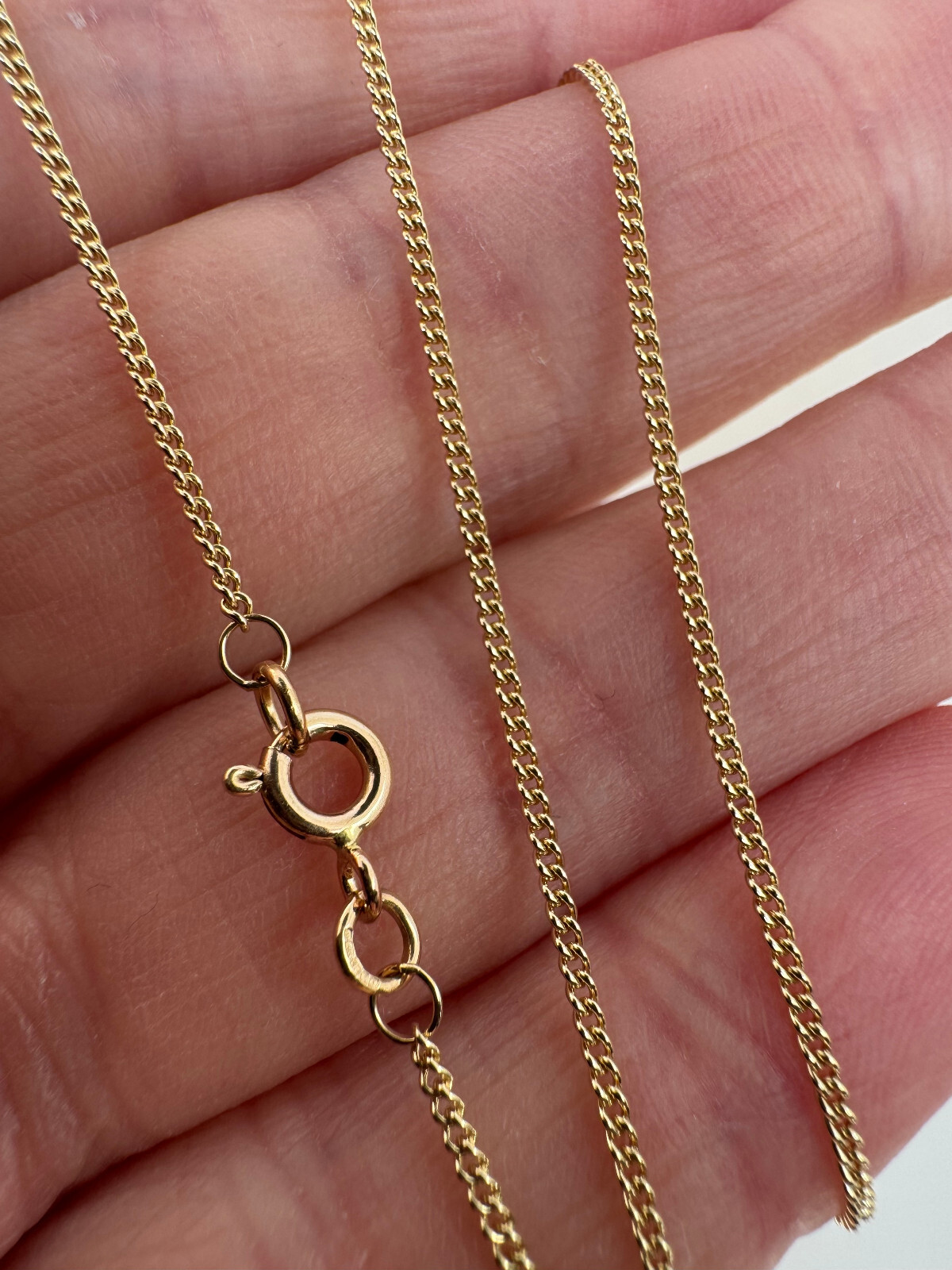 ❤️🇬🇧😍 9ct Yellow Gold 1.4mm Curb Link Chain 28″ / 70cm MADE IN UK 🇬🇧 (G16C)