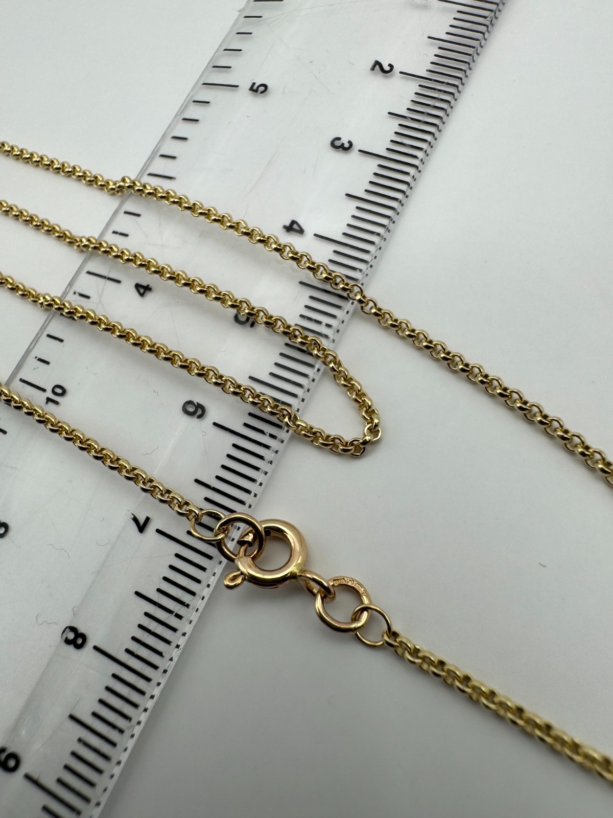 9ct Yellow Gold Belcher 1.6mm Round Solid Necklace Length 16″ / 40cm (AGBBC)