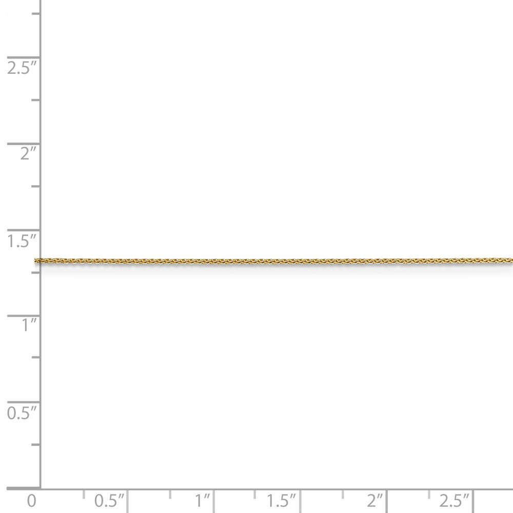 0.65mm, 14k Yellow Gold, Diamond Cut Spiga Chain Necklace