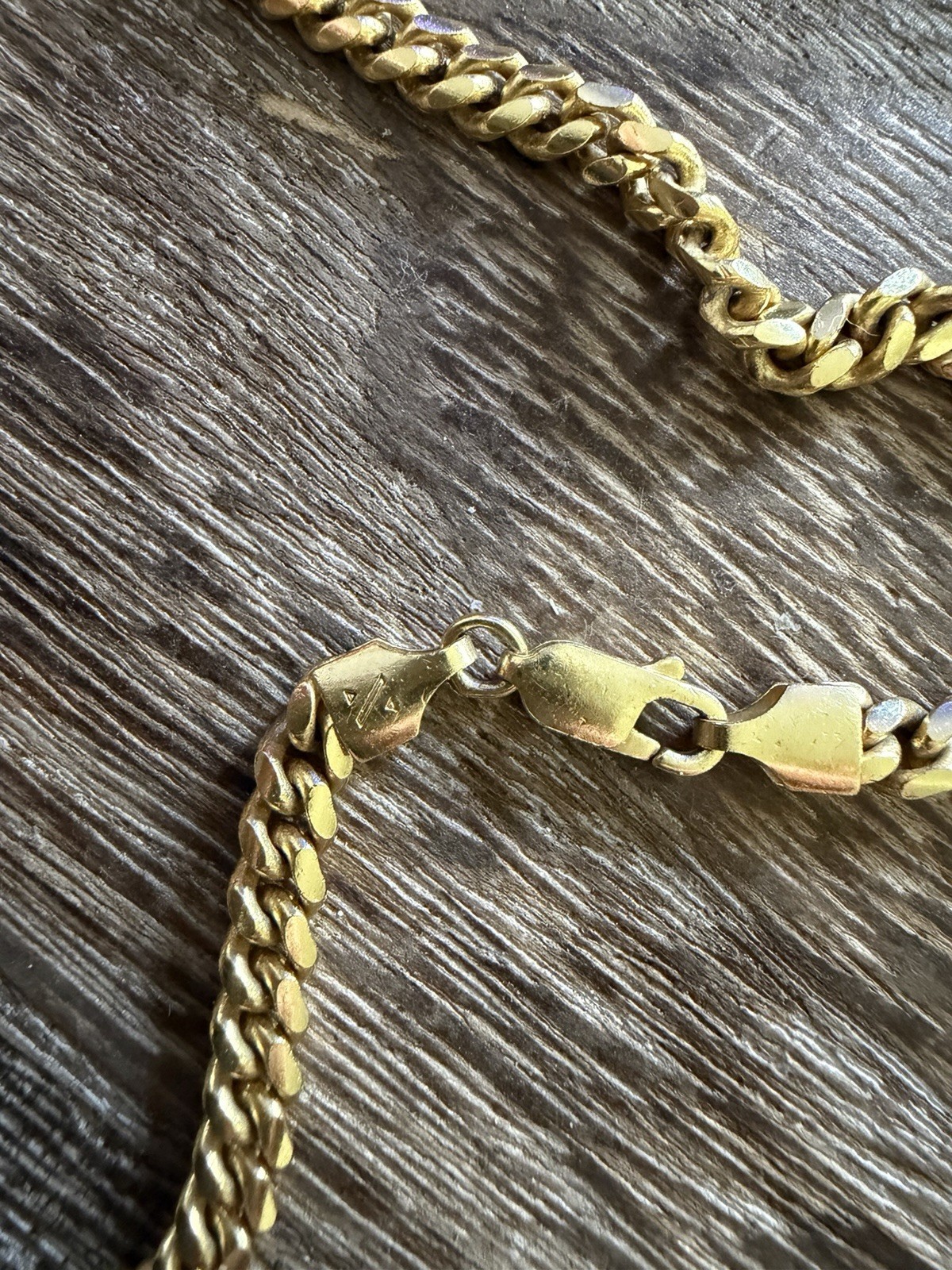 Italian 925 Gold Cuban Chain 5mm 18 Inch Necklace Italy Stamped