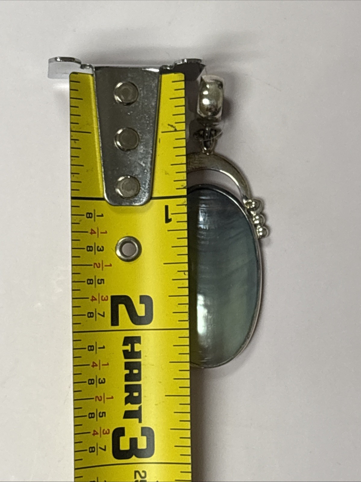 925 Sterling Silver Mabe Pearl & Peridot Pendant ~ 2.25” ~ 8.5 grams ~ READ DESC