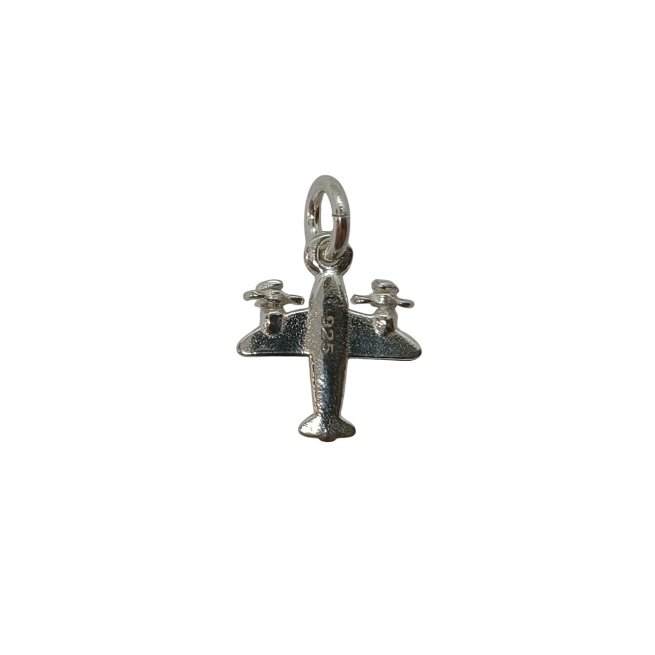 Handmade Sterling Silver Pendant Charm Airplane Solid Stamped 925 Nickel Free