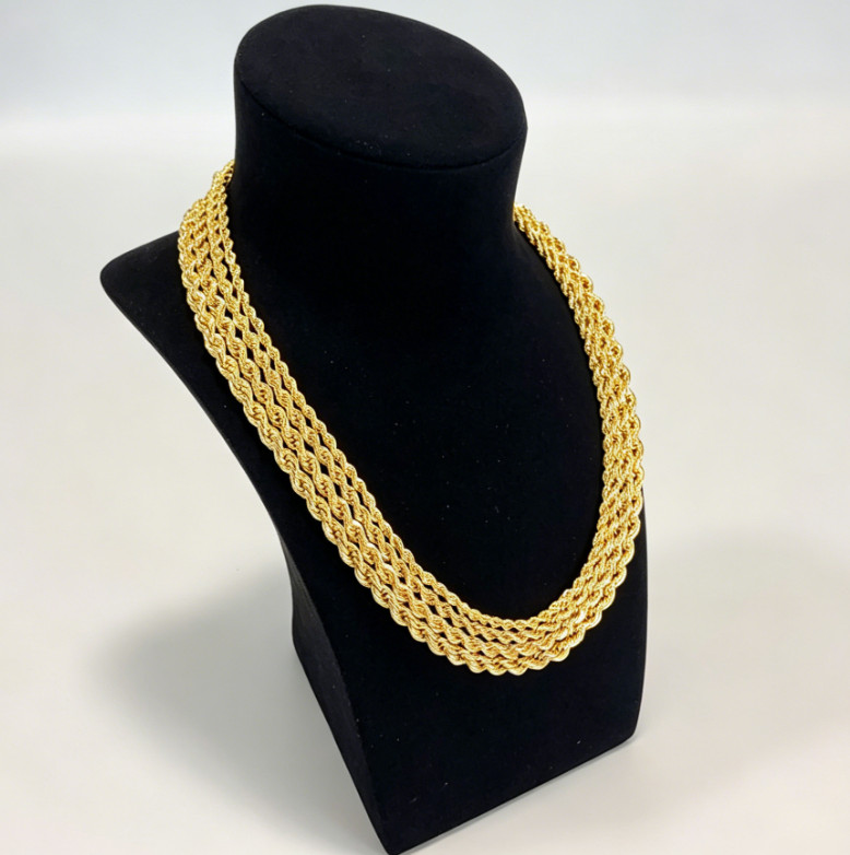 Real 14K SOLID Yellow Gold Rope Chain 1.5-9mm 20-26Inches necklace Lobster Lock