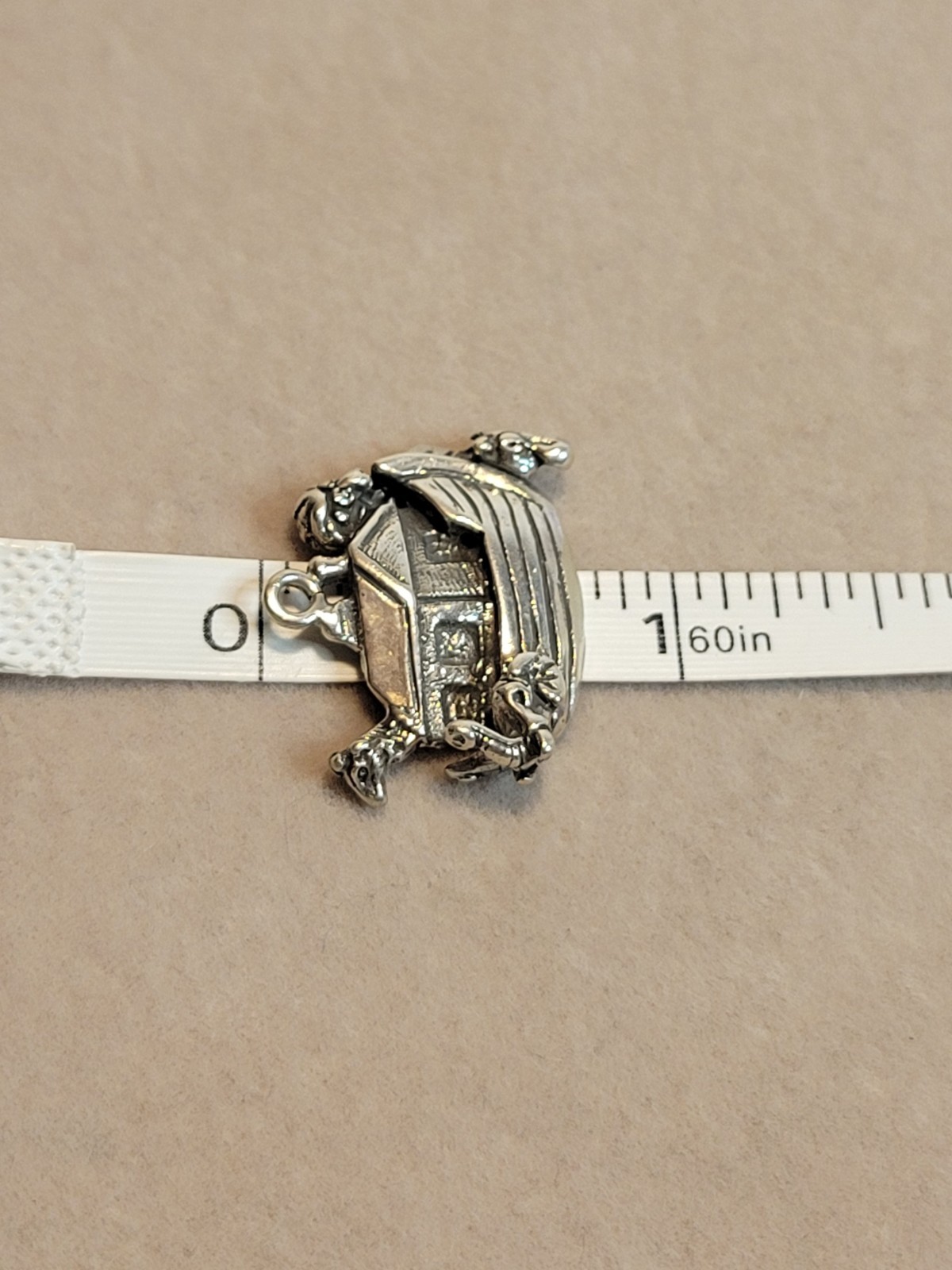 Sterling Silver 925 Noah’s Ark Pendant Animal Hippo Elephant Lion Giraffe Charm