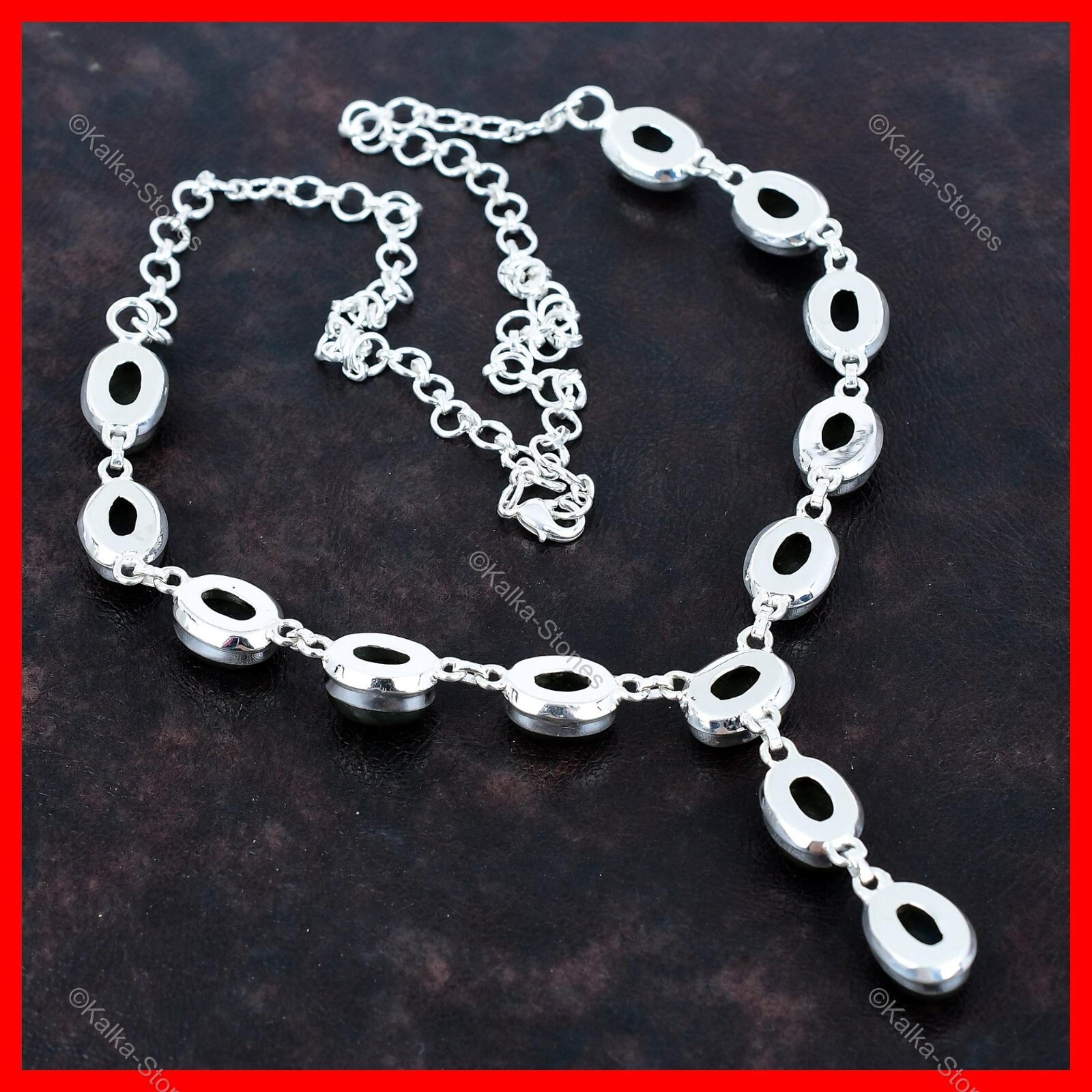 Friendship Day Deal Oval Labradorite Gemstone 925 Silver Birthday Chain Necklace