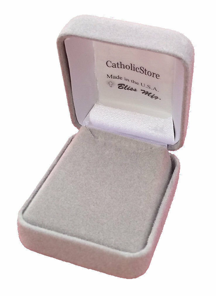 St. Steven the Martyr Medal in 1″ Sterling Silver, 24″ Rhodium Plate Clasp Chain