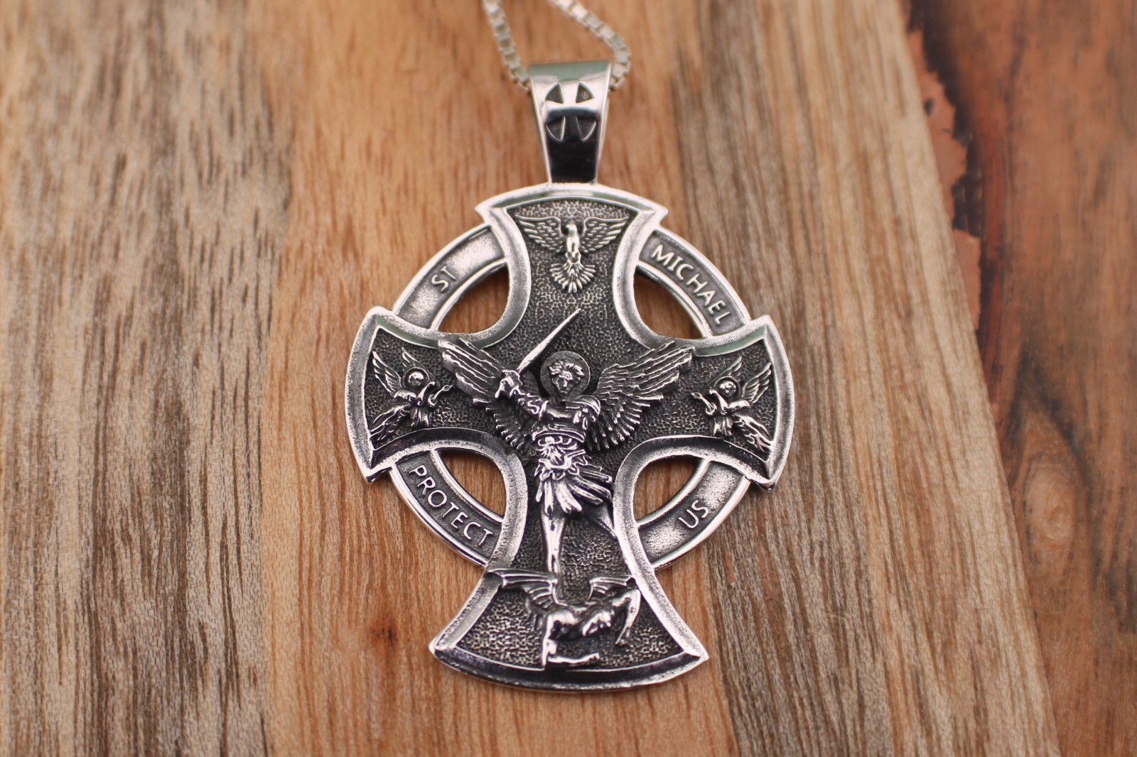 925 Sterling Silver Saint Michael Necklace
