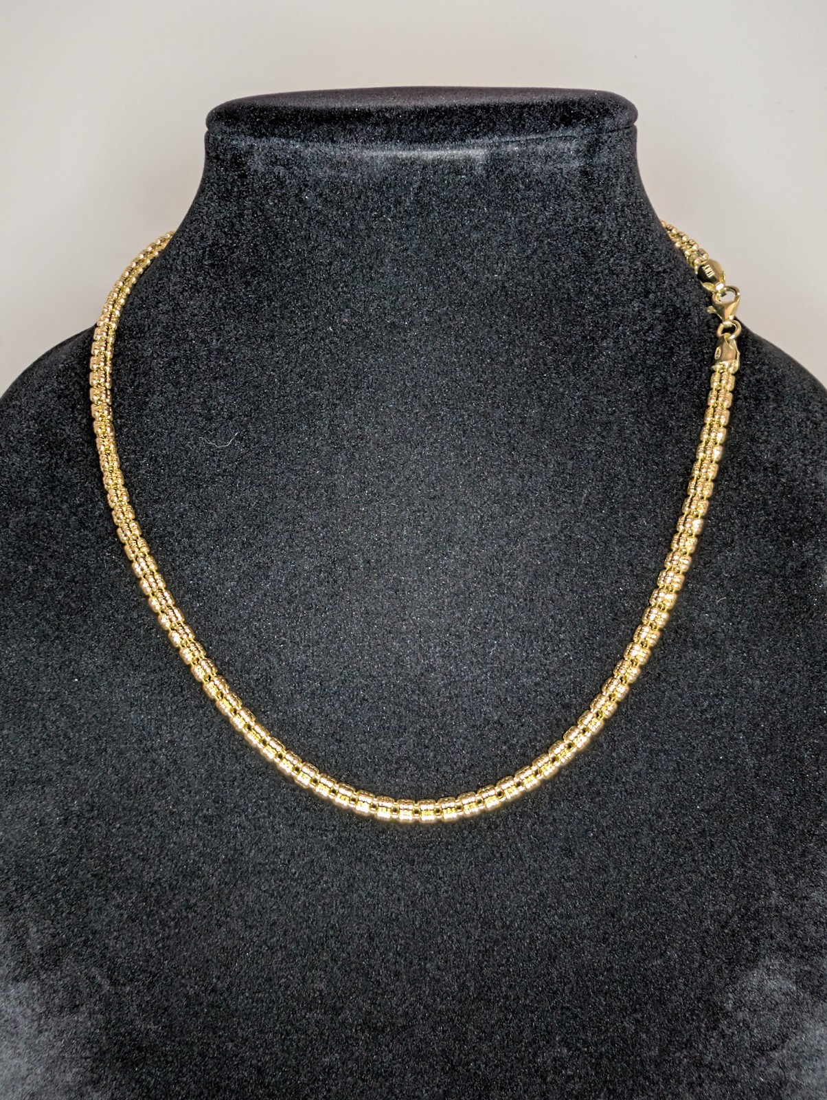 Gold over Solid 925 Silver 20in 4.0mm Ice Barrel / Ice Link Chain Necklace