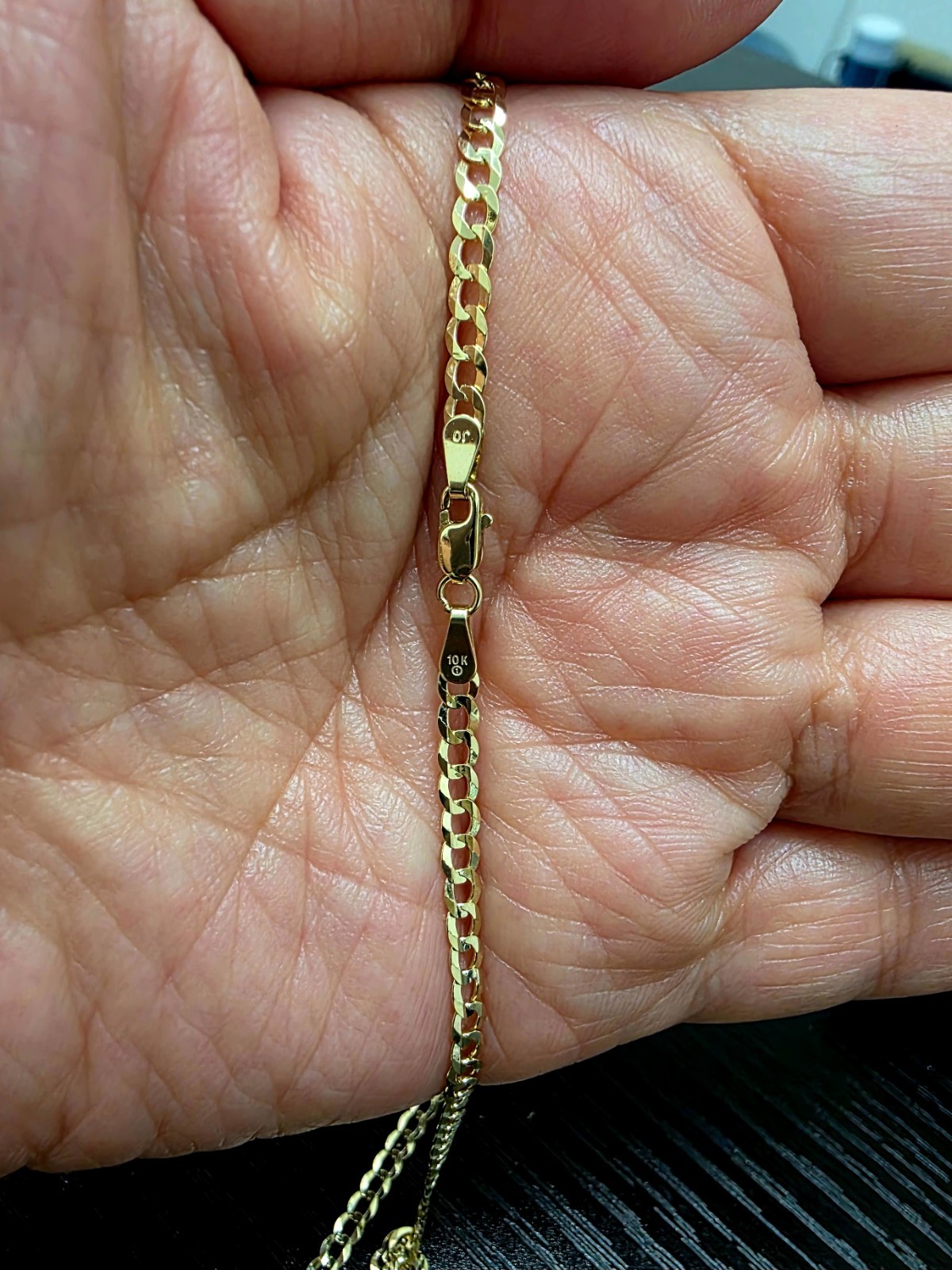 10K Yellow Gold Solid Cuban Link Chain Curb Necklace Bracelet 1.8mm-10mm 7″~30″