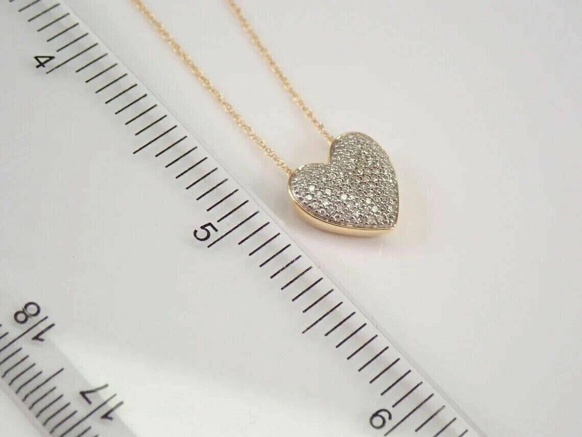 2.50Ct Round Cut Lab-Created Diamond Cluster Heart Pendant 14k Yellow Gold Over