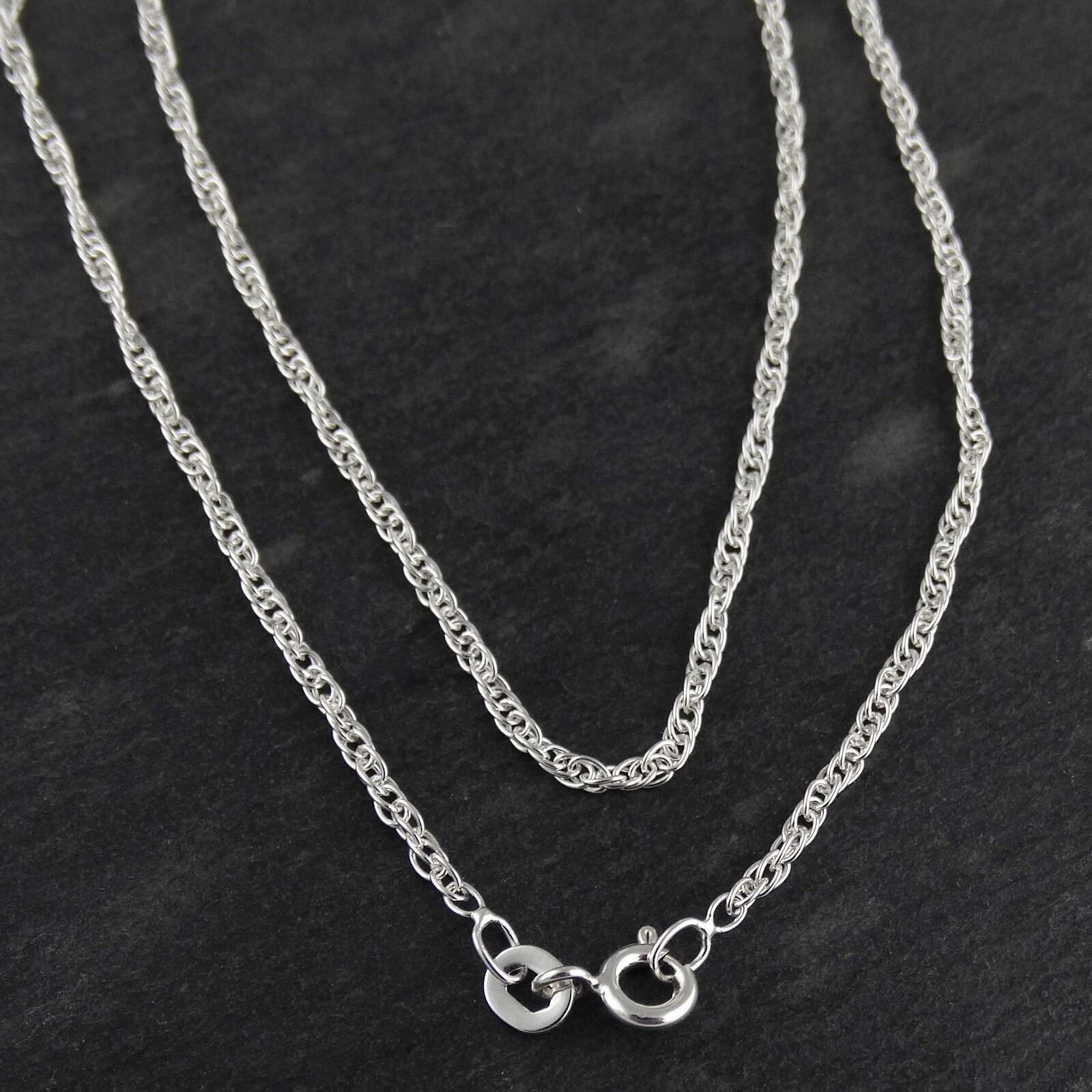 2mm Twisted Rope Chain Necklace – 925 Sterling Silver – Link Italy 16″-20″