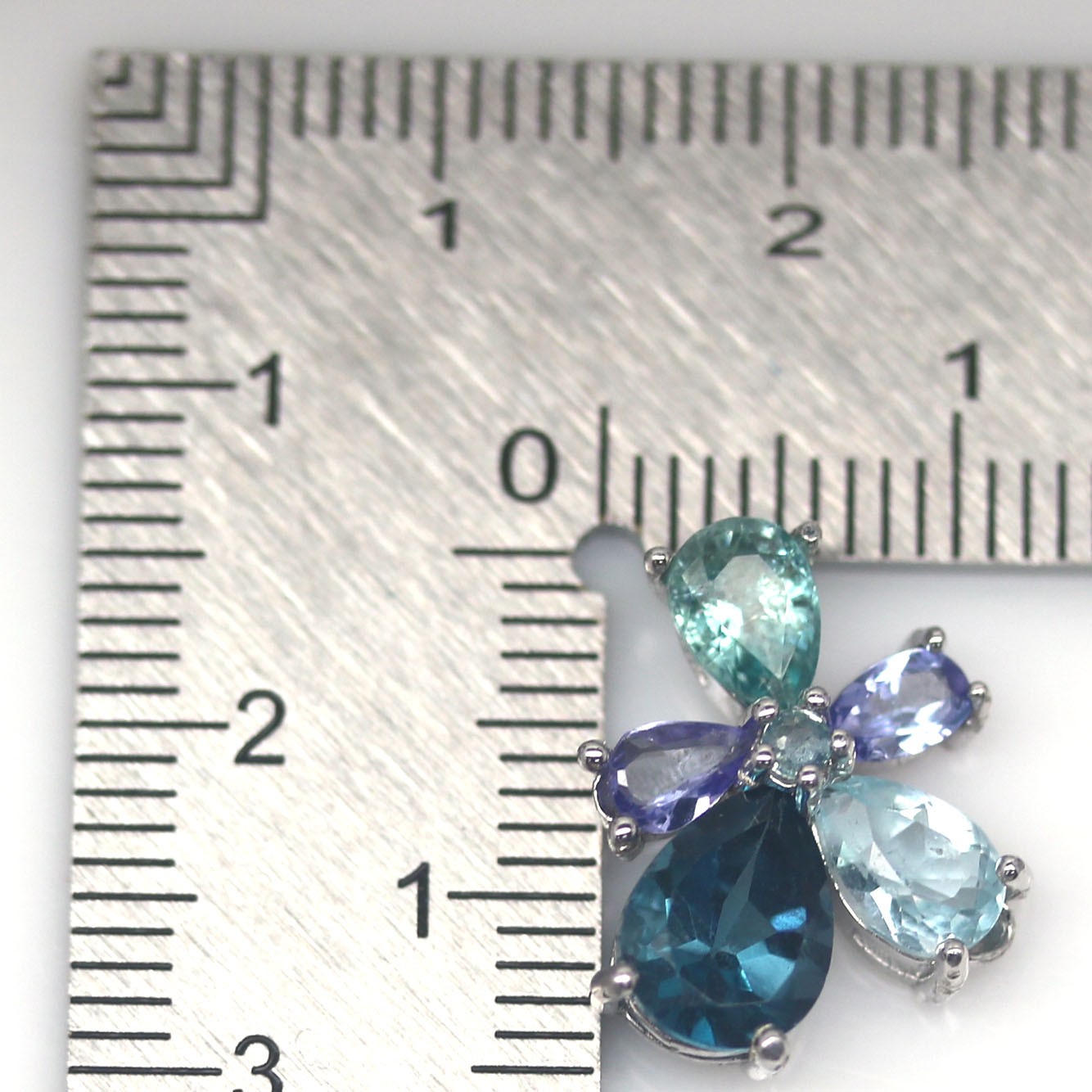 Thai Handmade London Blue Topaz Zircon Tanzanite Sapphire Pendant