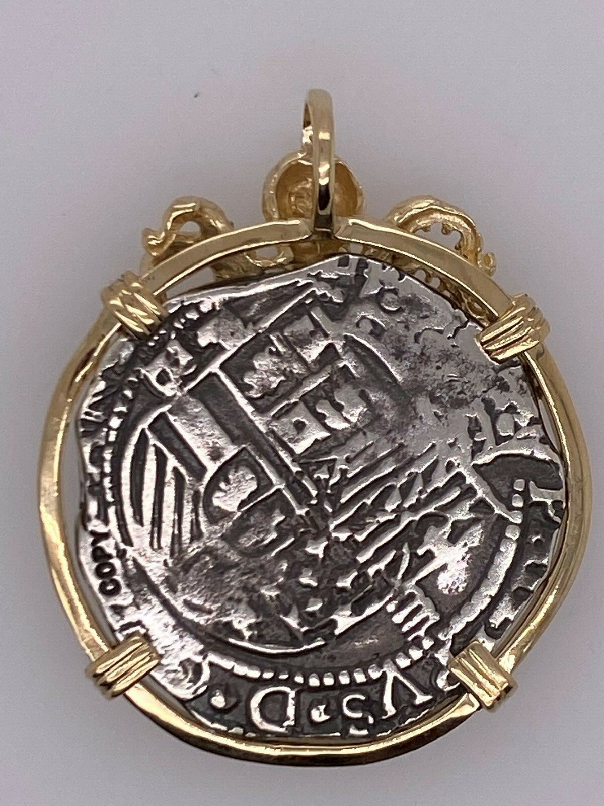 ATOCHA Coin Octopus Pendant 14K Gold Nautical Sunken Treasure Shipwreck Jewelry