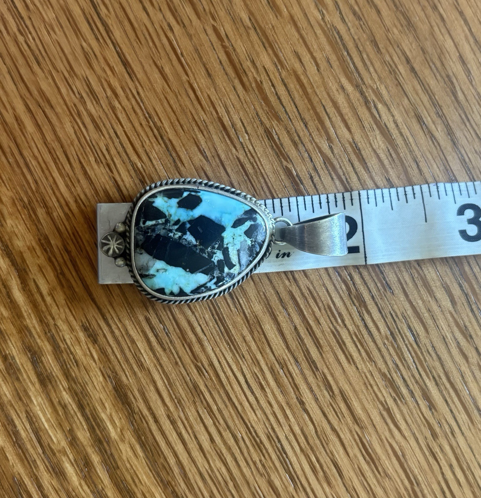 925 Sterling Silver Blue Moon Turquoise Pendant