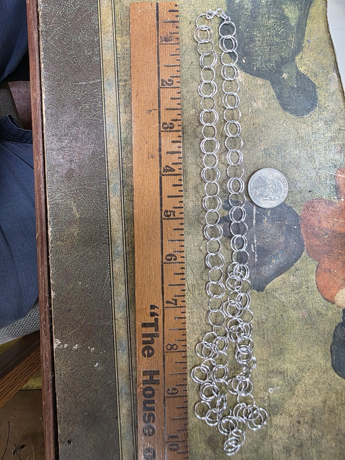 Vintage 14k White Gold Milor Chainmaille Necklace Stunning! 61