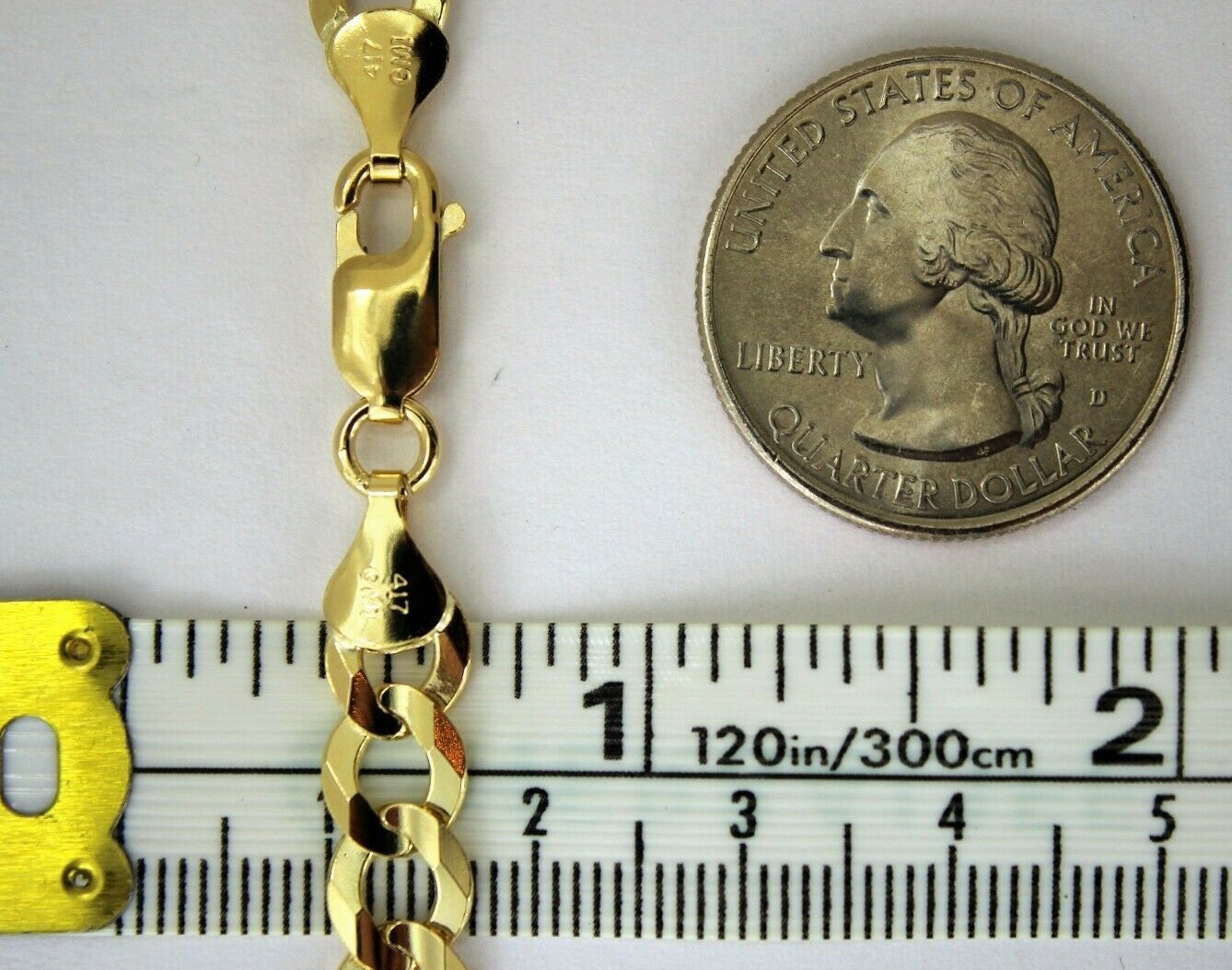 10K Solid Gold Cuban Link Necklace Chain Bracelet for Men Women 3mm~14mm 7″~30″
