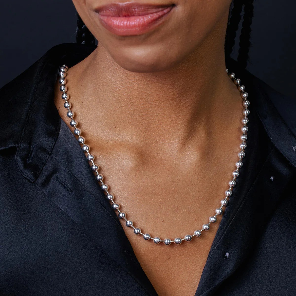 .925 Sterling Silver Bead Ball Chain 1.2mm-6mm Necklace 16″-30″