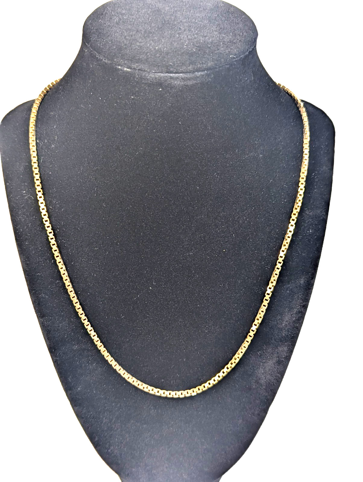 Vintage 14K SOLID Yellow Gold Box Chain Necklace 20″ HEAVY Gift FREE Shipping