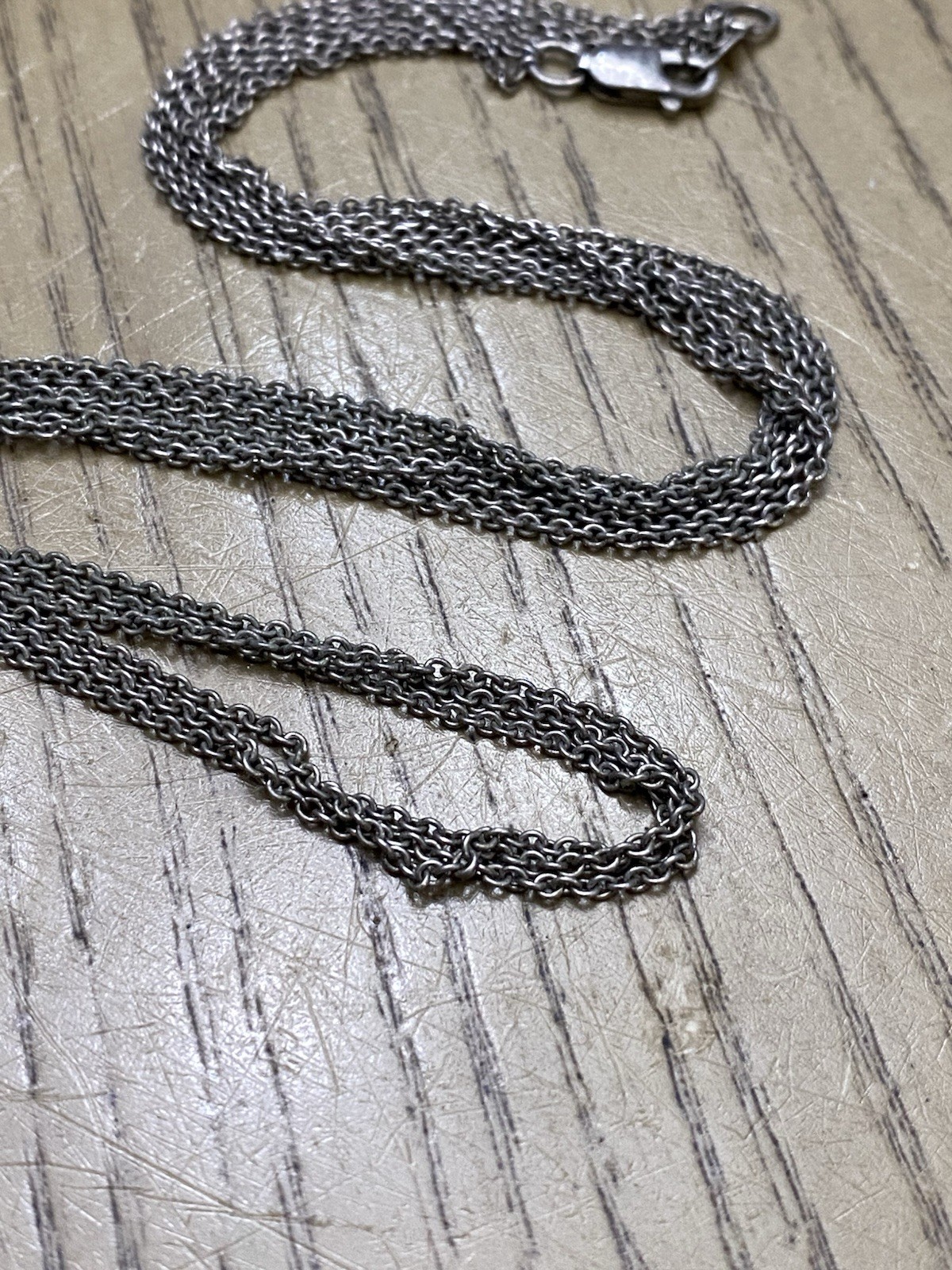 HONORA Sterling Silver 925 Designer Signed Multi Strand Beaded Necklace 18”