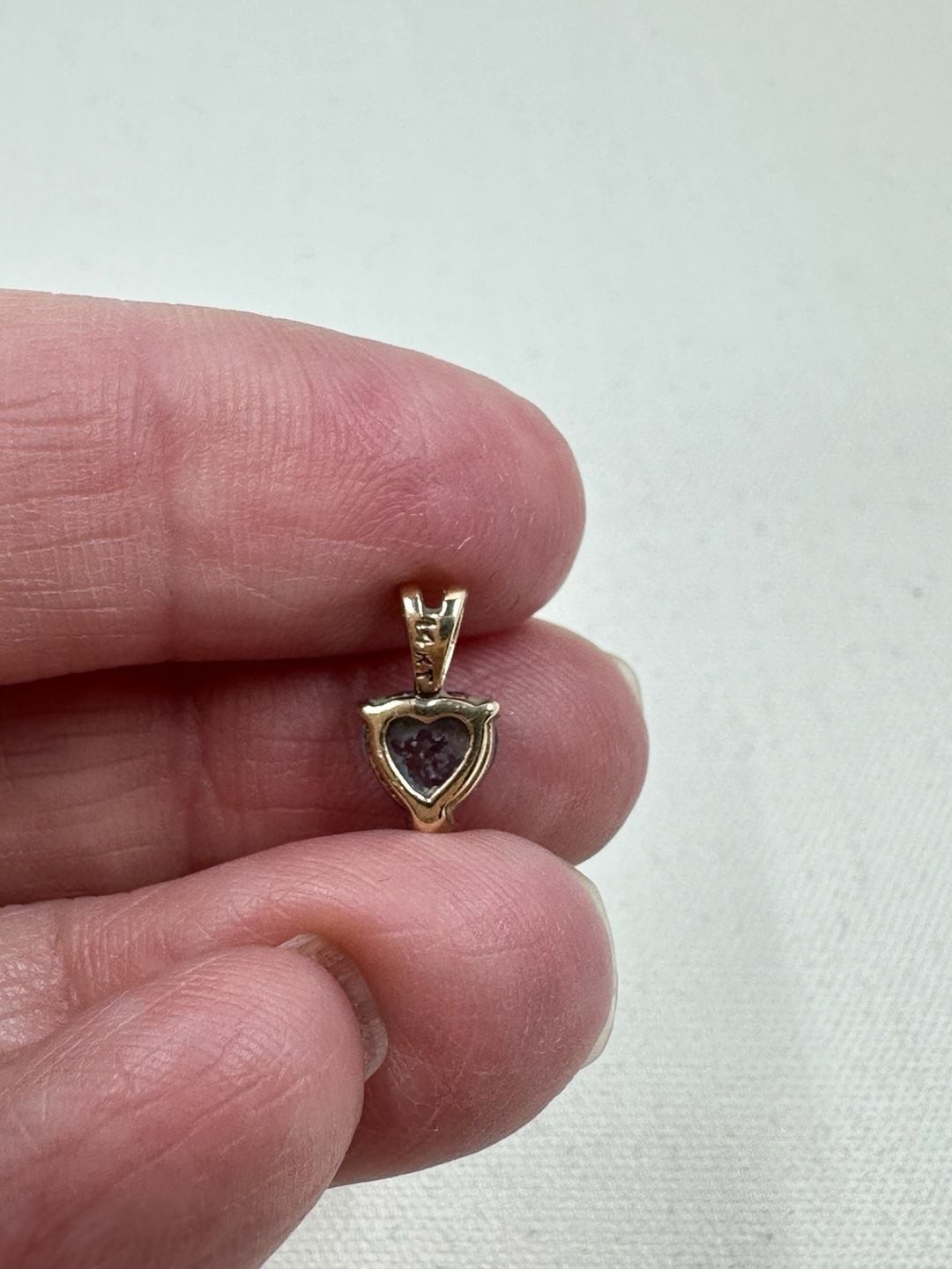 14K Yellow Gold Heart-Shaped Blue Topaz Pendant