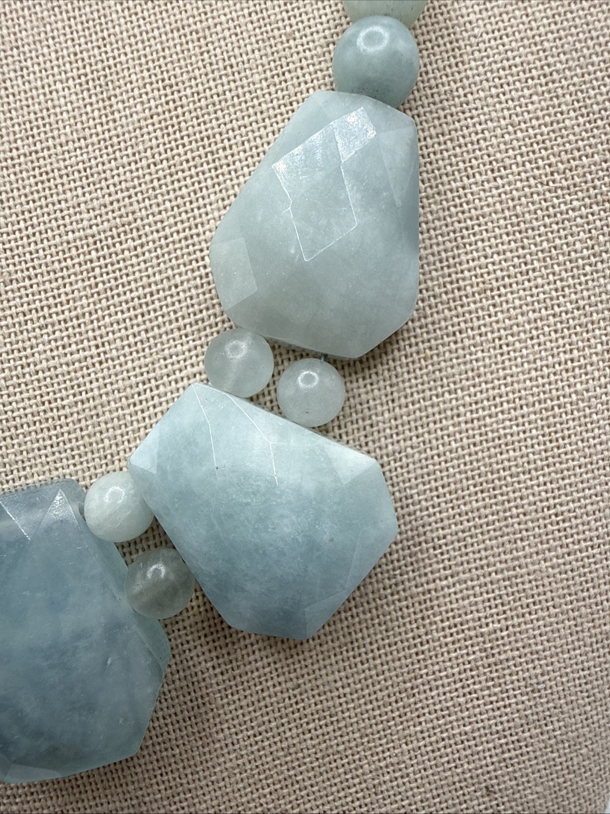 Jay King Natural Blue Aquamarine Sterling Silver Necklace 18-21”