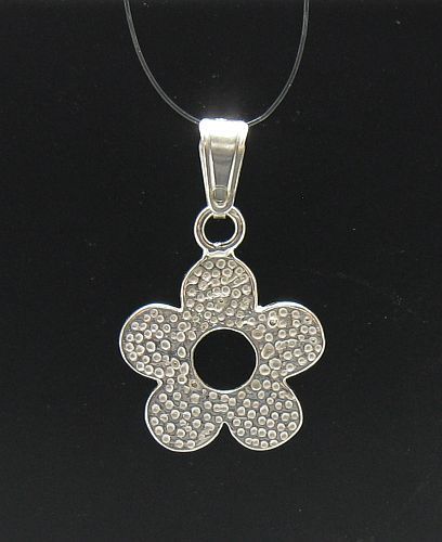 New Sterling Silver Pendant Hallmarked Solid 925 Flower Nickel Free Empress
