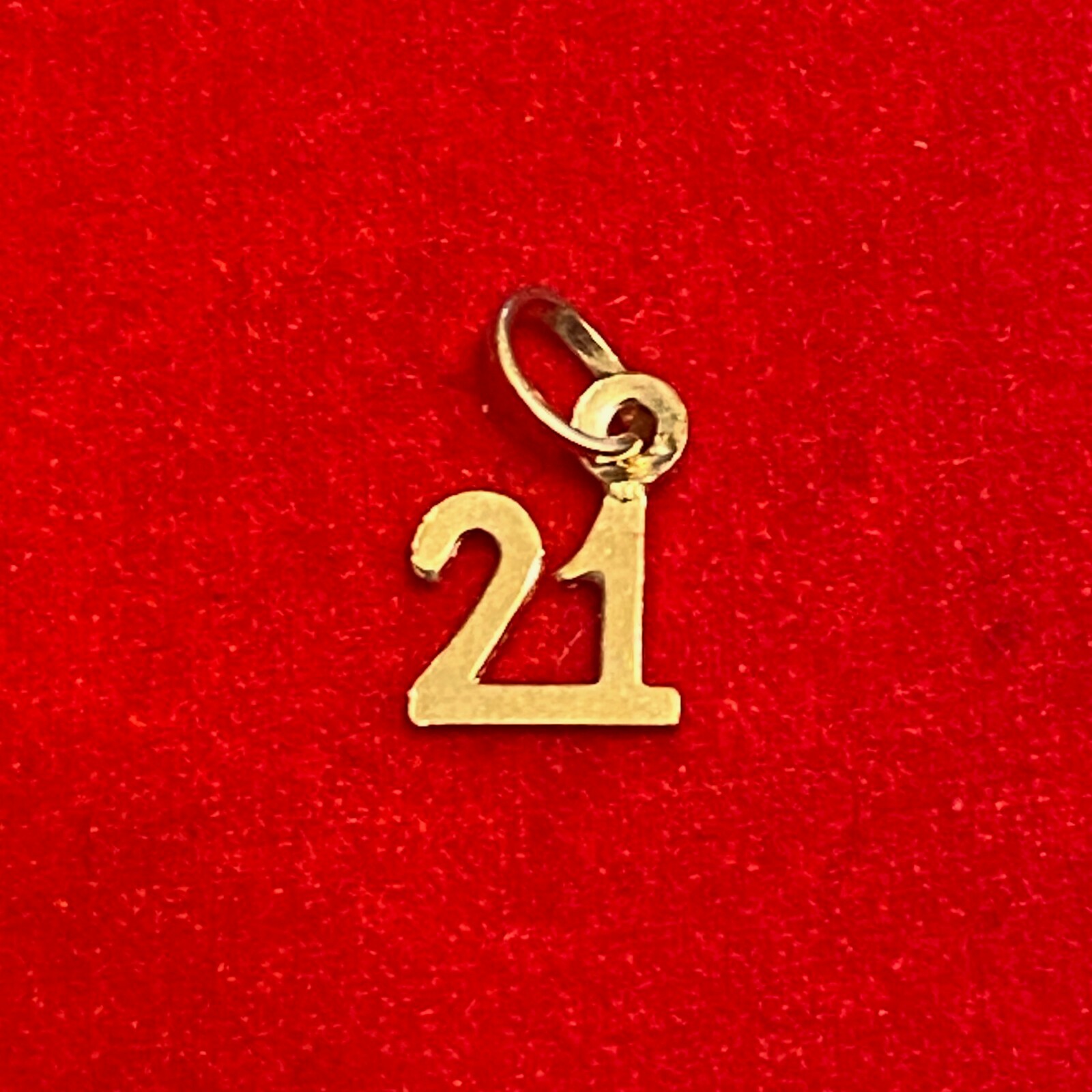 NEW 9ct Solid Yellow Gold 21st Birthday Charm 9K Pendant Milestone Age Birthday