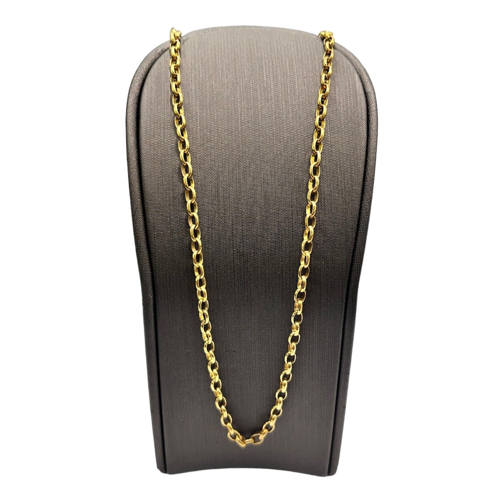 9ct 9k Yellow Gold Italian Oval Belcher Chain Necklace 9.30 Grams 51cm. New