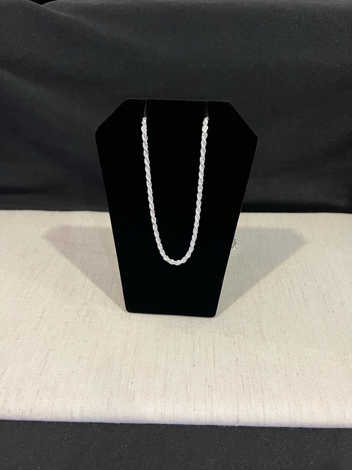 .925 Sterling Silver Men Women Twisted Rope Chain Necklace 18 20 22 24 26 28 30