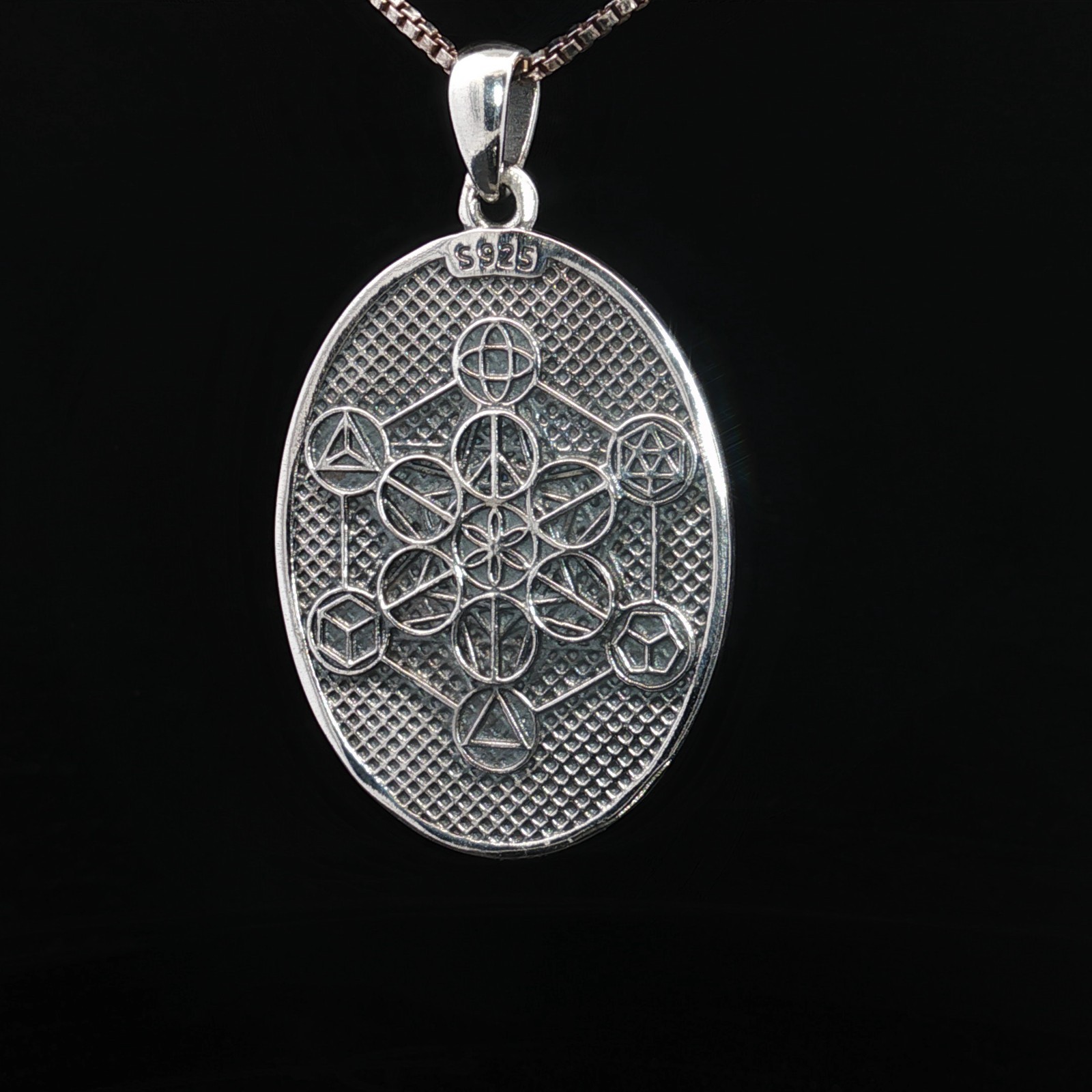 Sterling Silver Archangel Metatron Pendant Necklace
