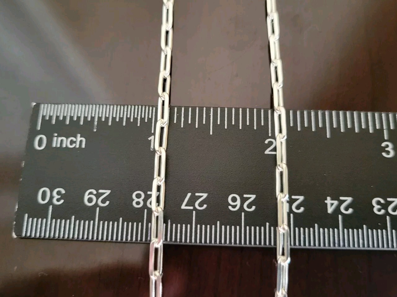 Erick’s Sterling Silver 18 in. long Paper Clip Chain Taxco.925