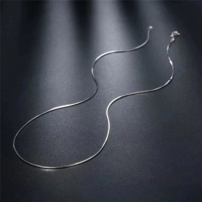 Men&Women’s 925 Sterling Silver Tarnish-Free Italian Snake Chain Necklace 16-24*